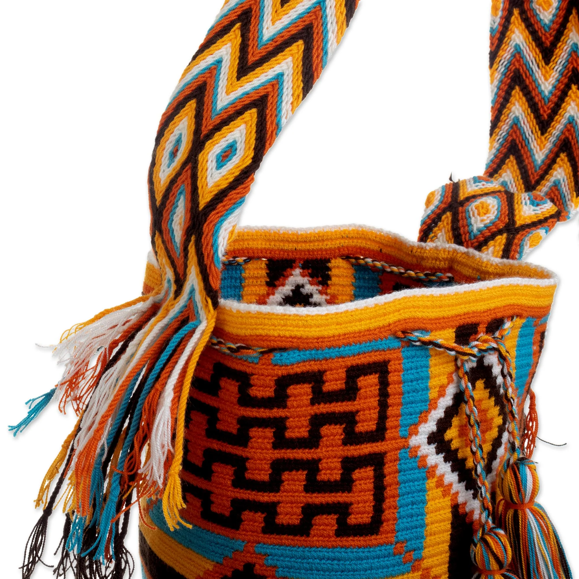 Colombian Sun Multicolored Crocheted Shoulder Bag - Image 4