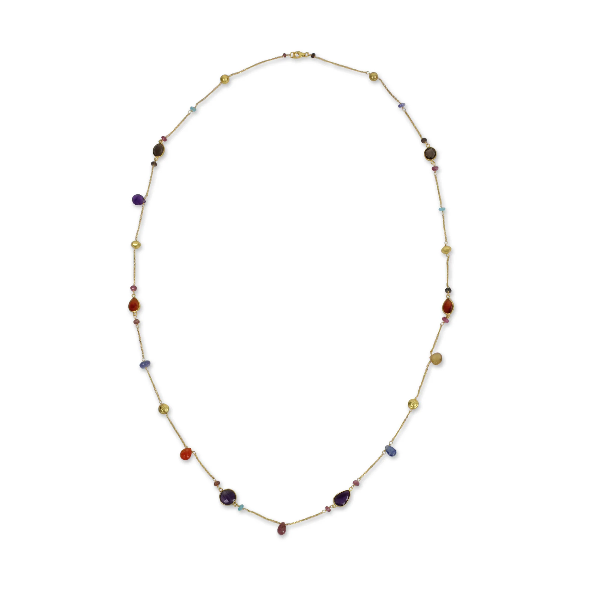 Color and Fantasy Gold Plated Silver Necklace - Image 2