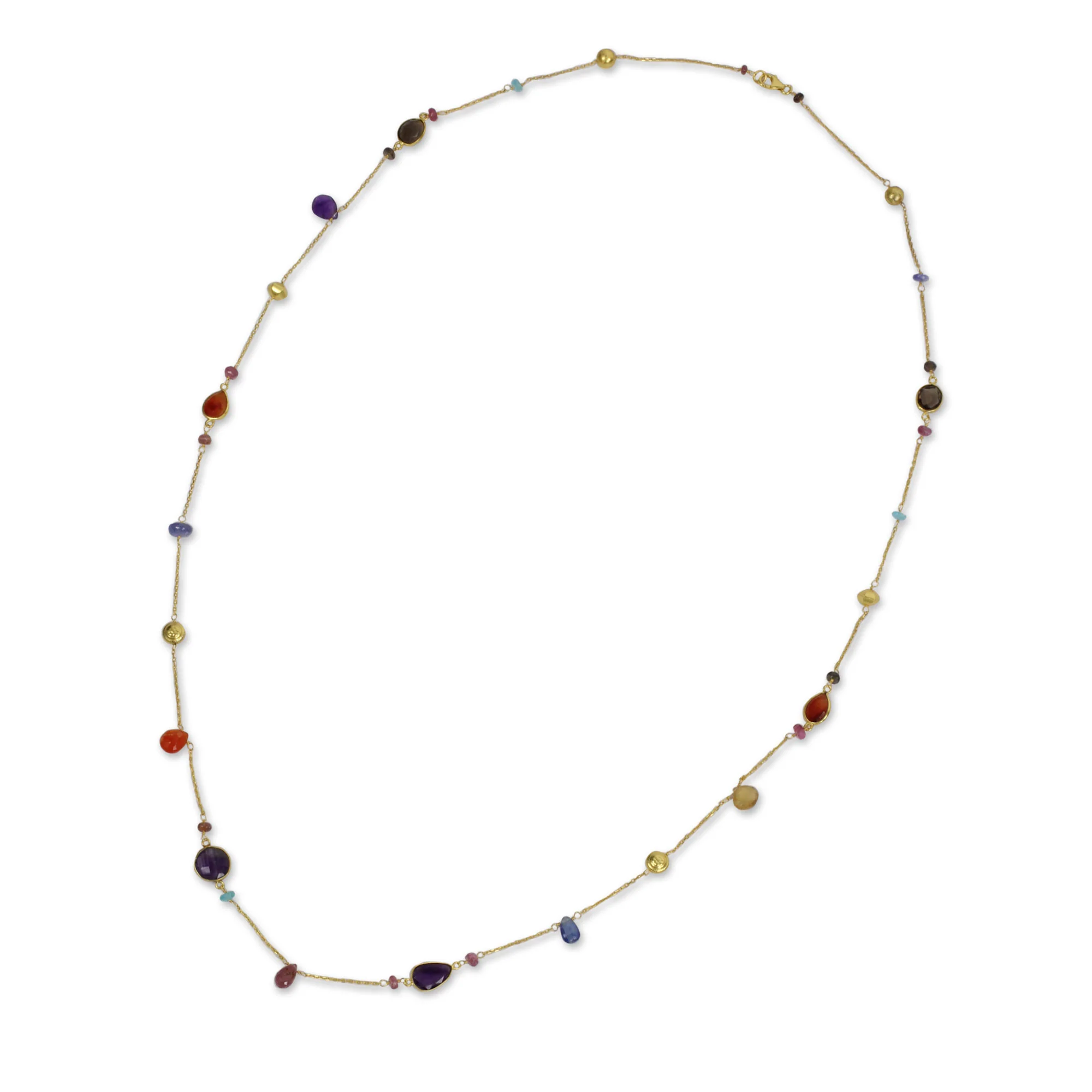 Color and Fantasy Gold Plated Silver Necklace - Image 3