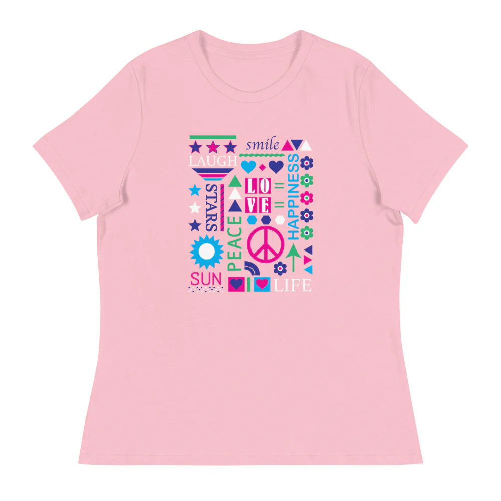 Color Pop of Peace Women's Relaxed T-Shirt - Image 5