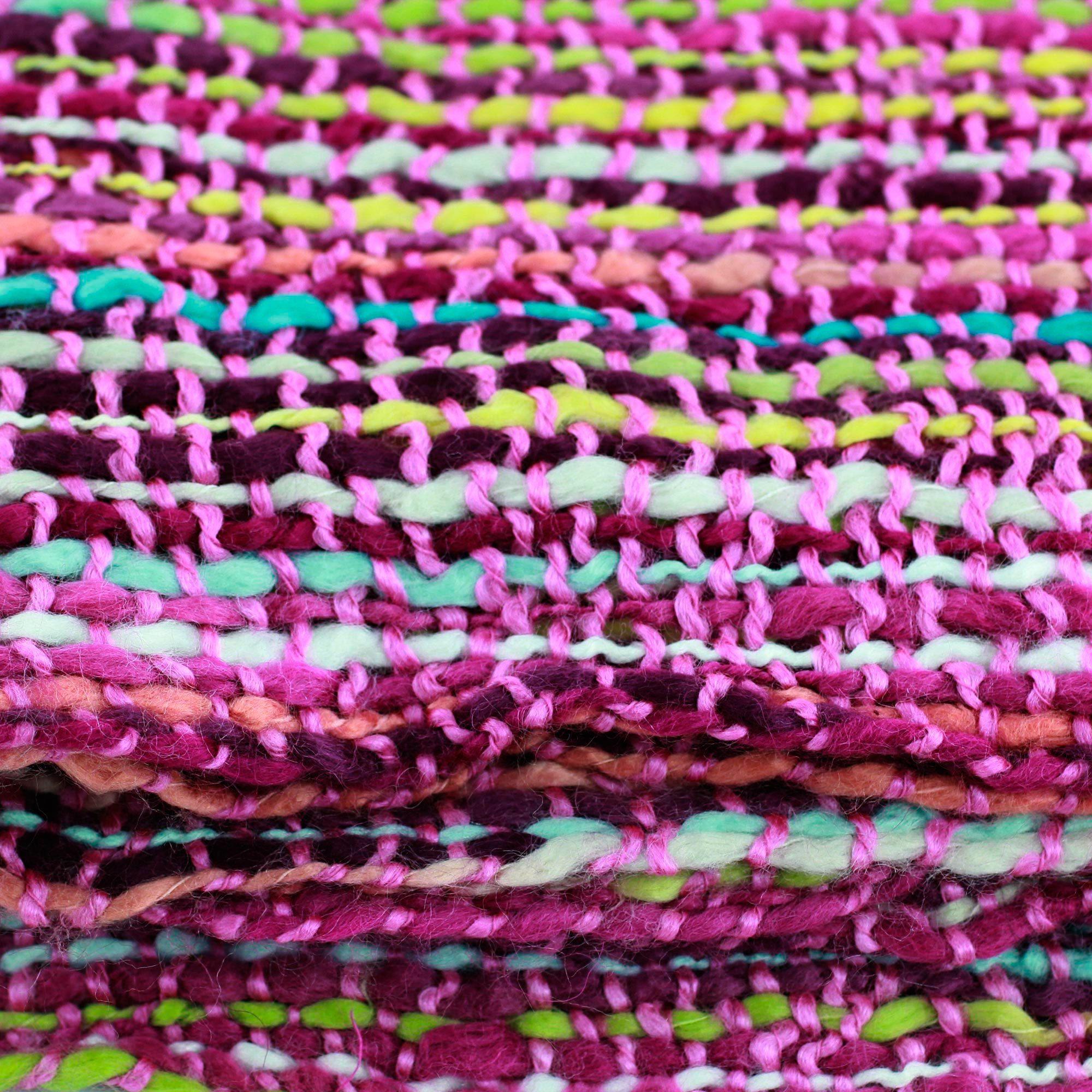 Colorful Rainbow Woven Throw Blanket - Image 5