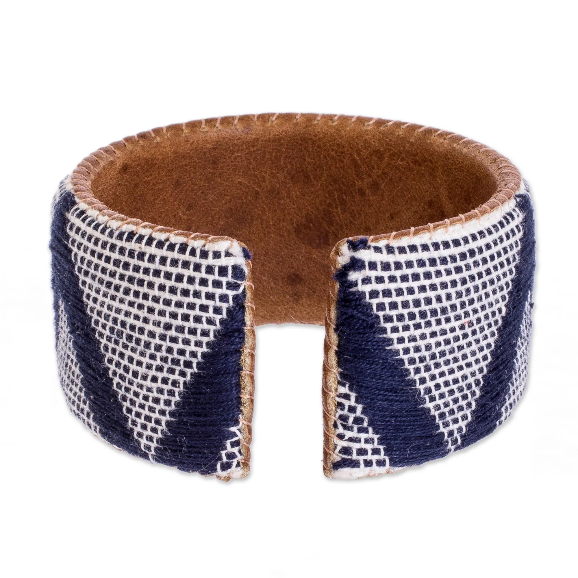 Comalapa Highlands in Blue Artisan Crafted Blue and White Bracelet - Image 4