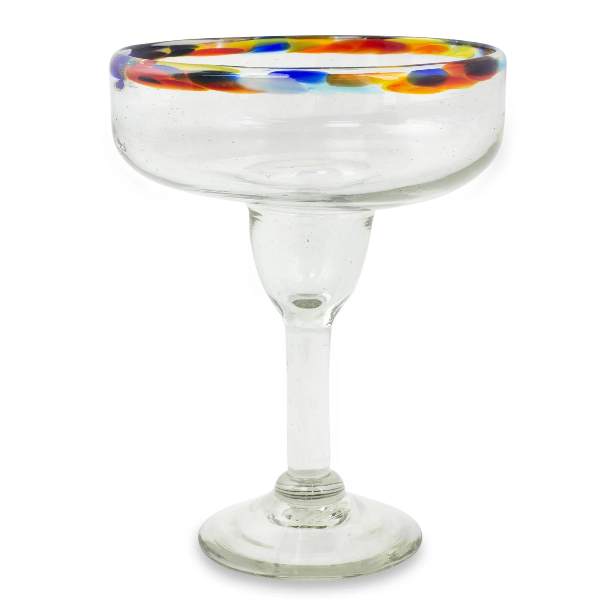 Confetti Path Set of 6 Artisan Crafted Blown Glass Margarita Glasses - Image 5