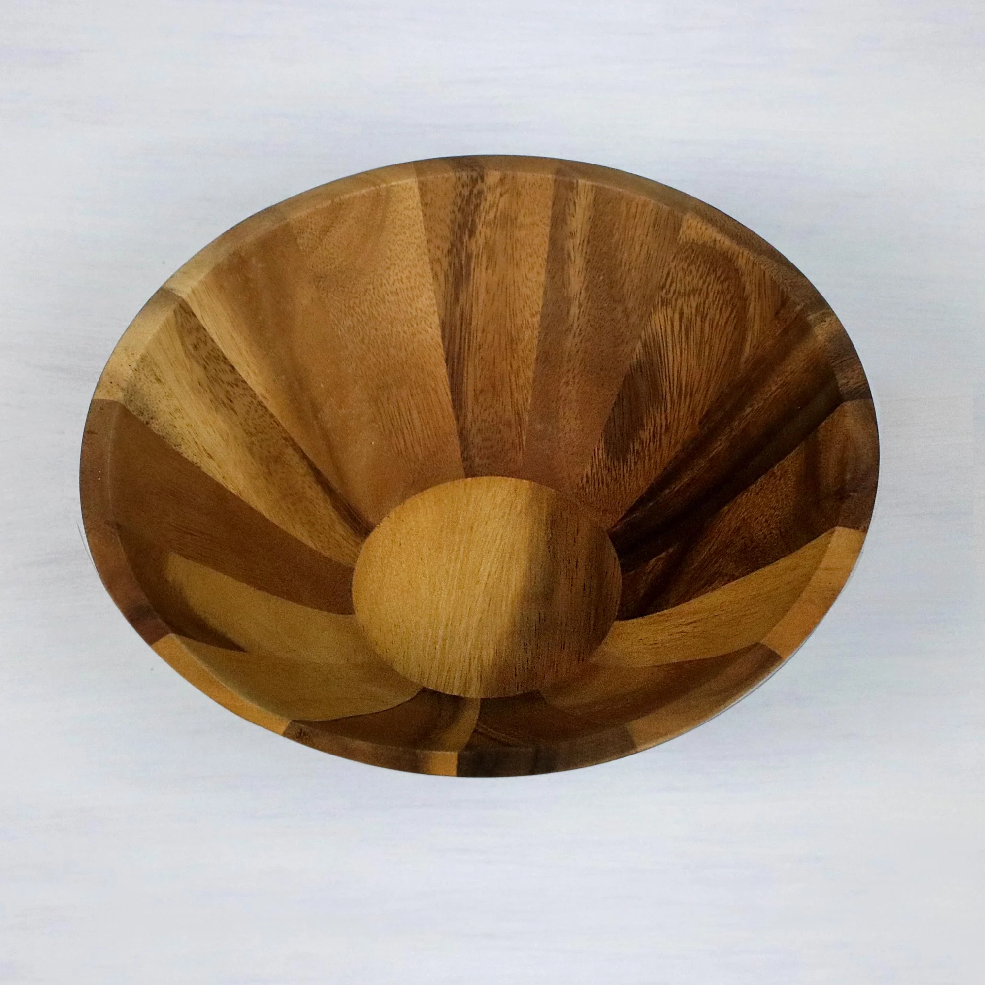 Conical Nature Raintree Wood Serving Bowl - Image 4