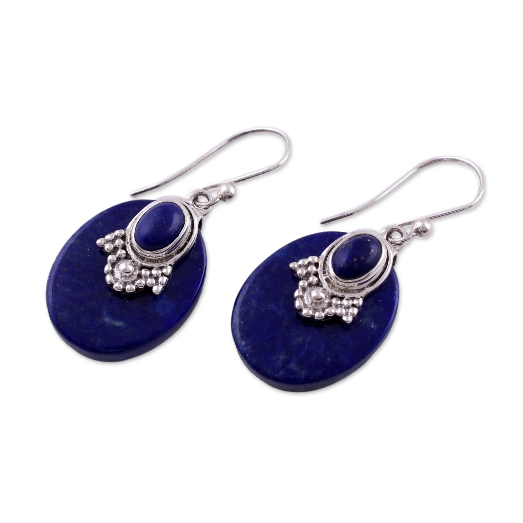 Constellations Artisan Jewelry Lapis Lazuli and Sterling Silver Earrings - Image 3
