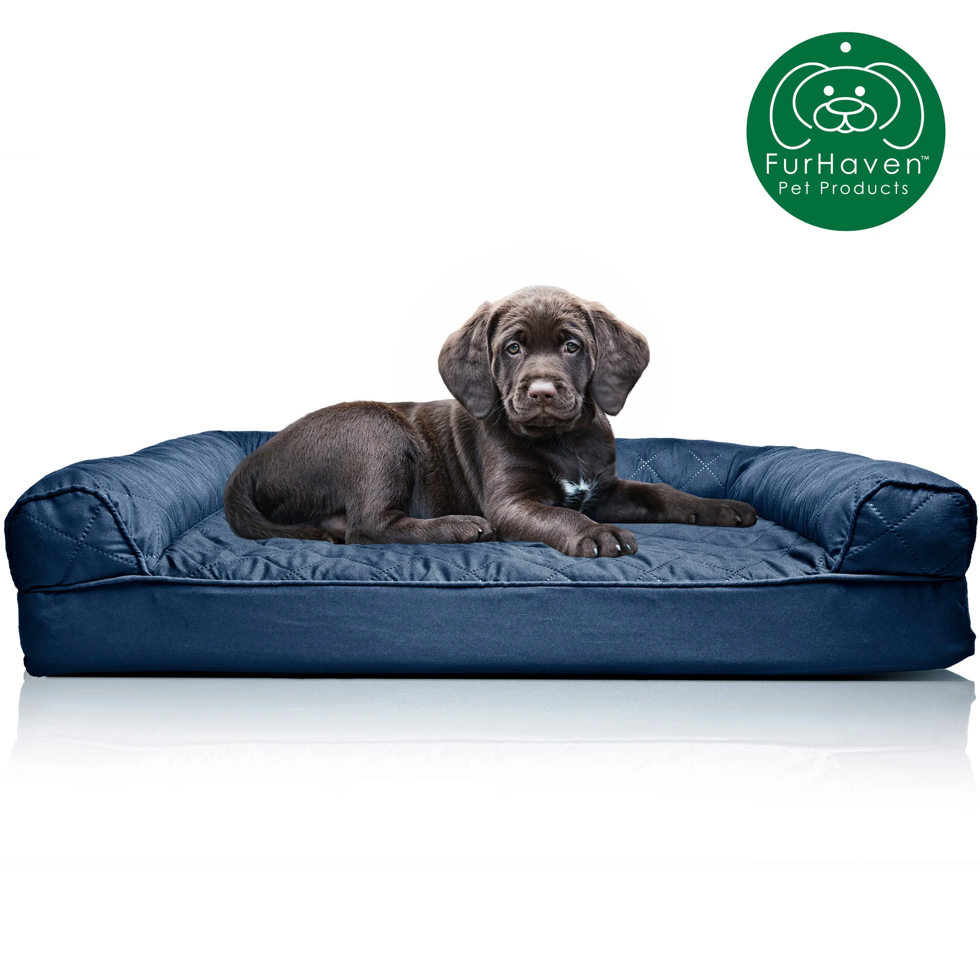 Convolute Quilted Sofa-Style Couch Pet Bed - Image 15