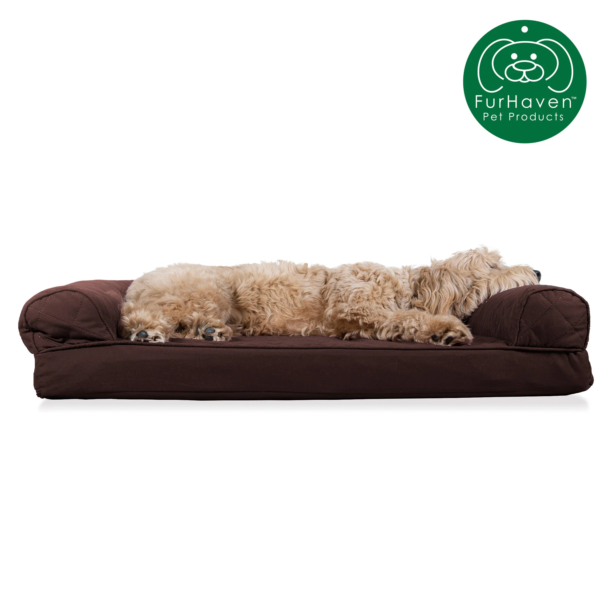 Convolute Quilted Sofa-Style Couch Pet Bed - Image 6