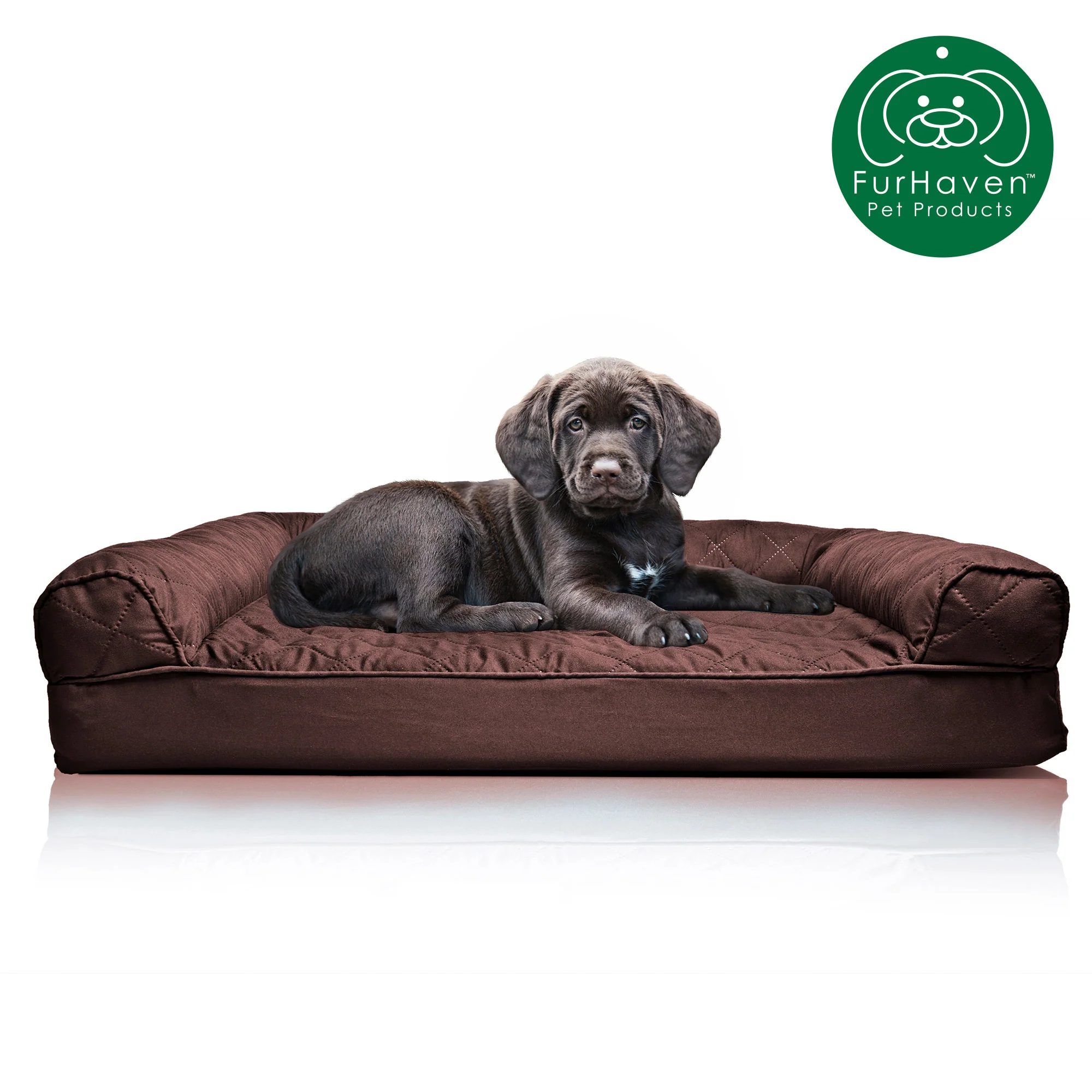 Convolute Quilted Sofa-Style Couch Pet Bed - Image 9