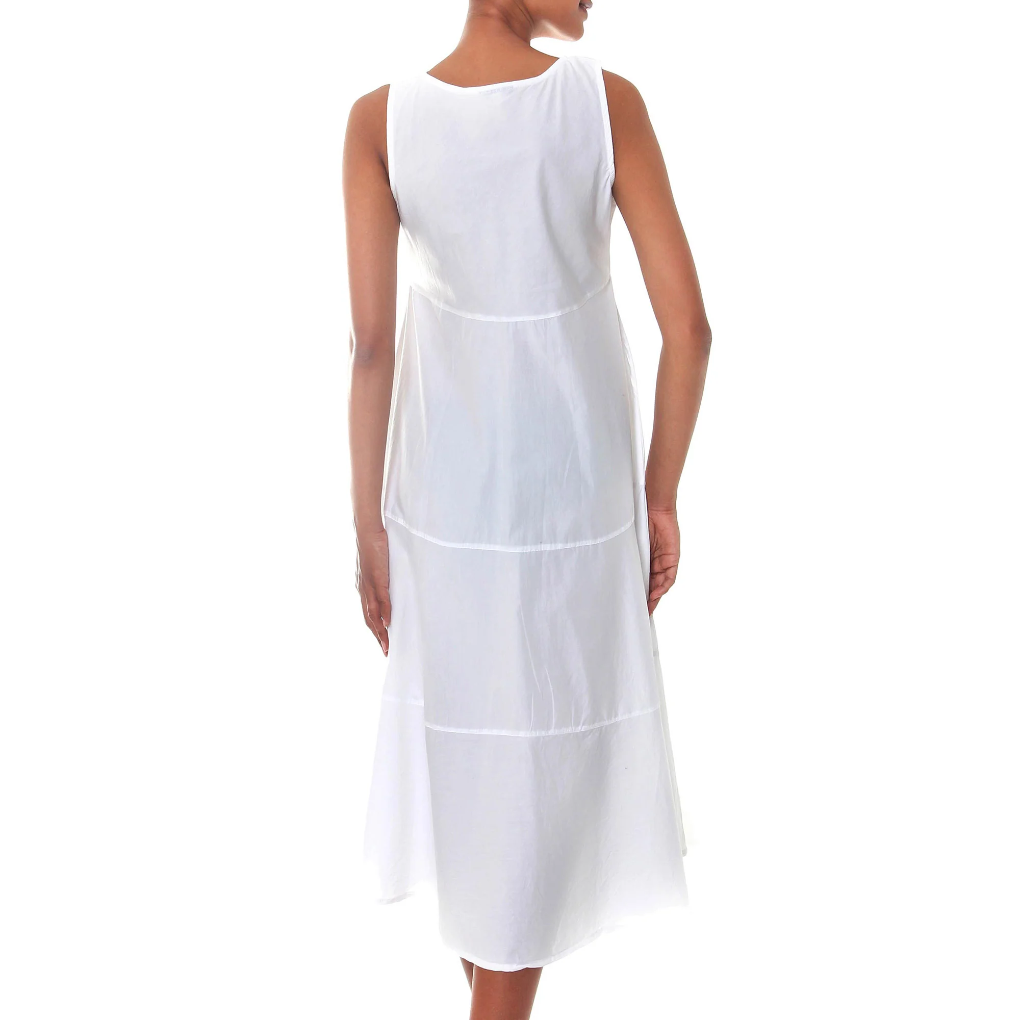 Cool White Cotton Dress - Image 5