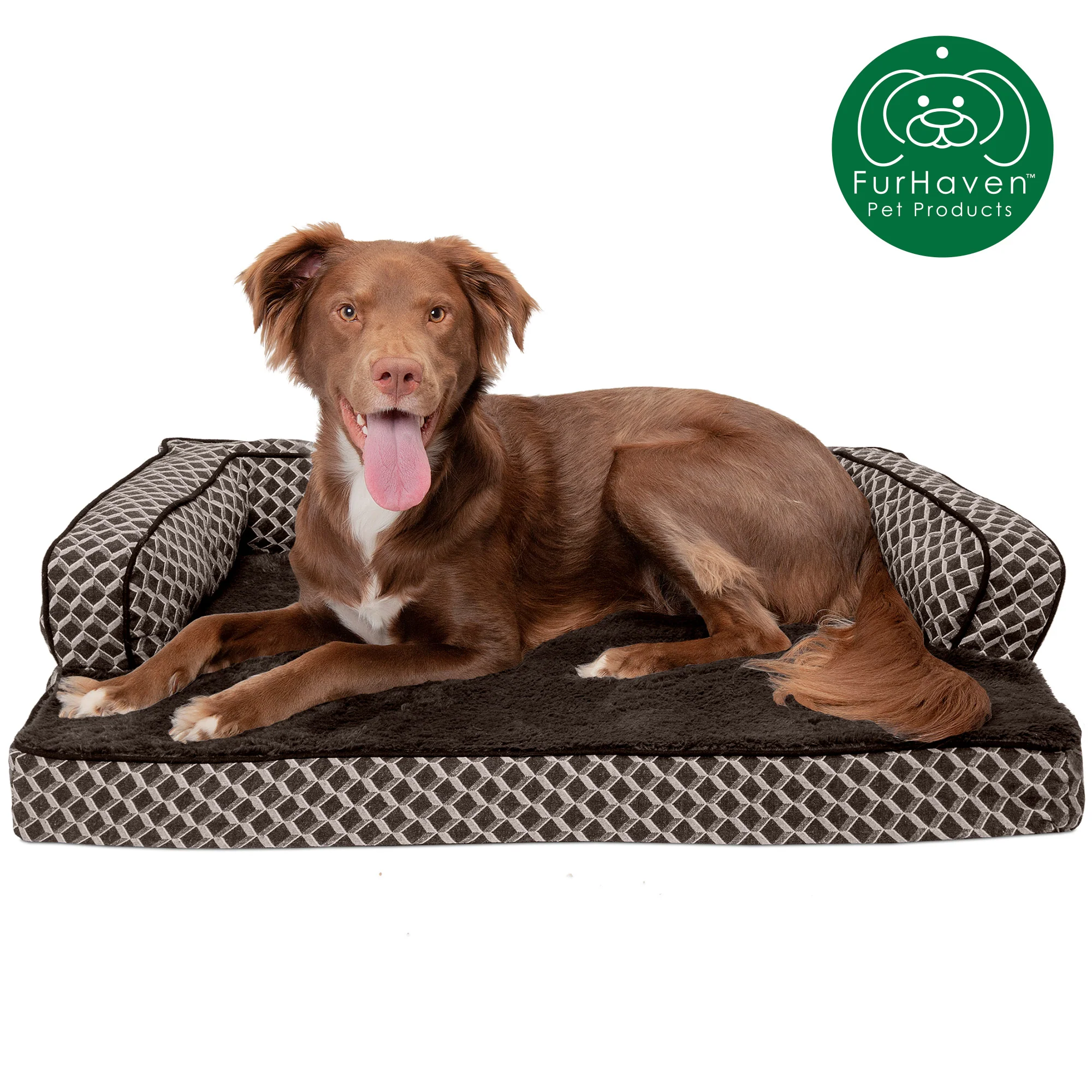Cooling Gel Orthopedic Plush Comfy Couch Pet Bed - Image 6