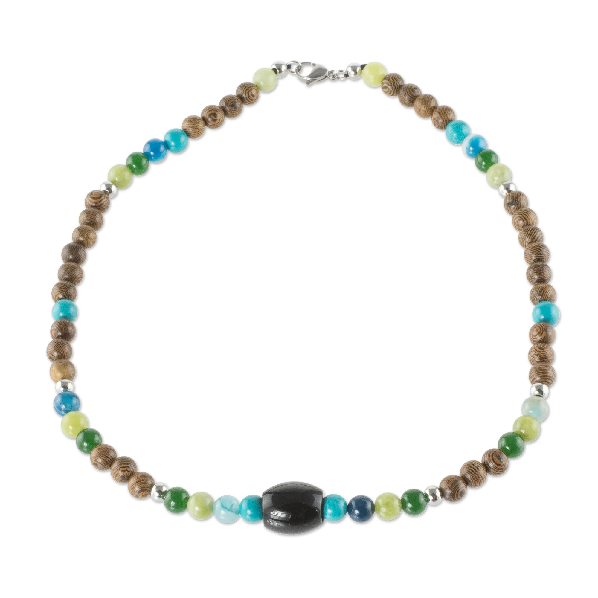 Corcovado Color Mixed Beaded Necklace from Costa Rica - Image 2