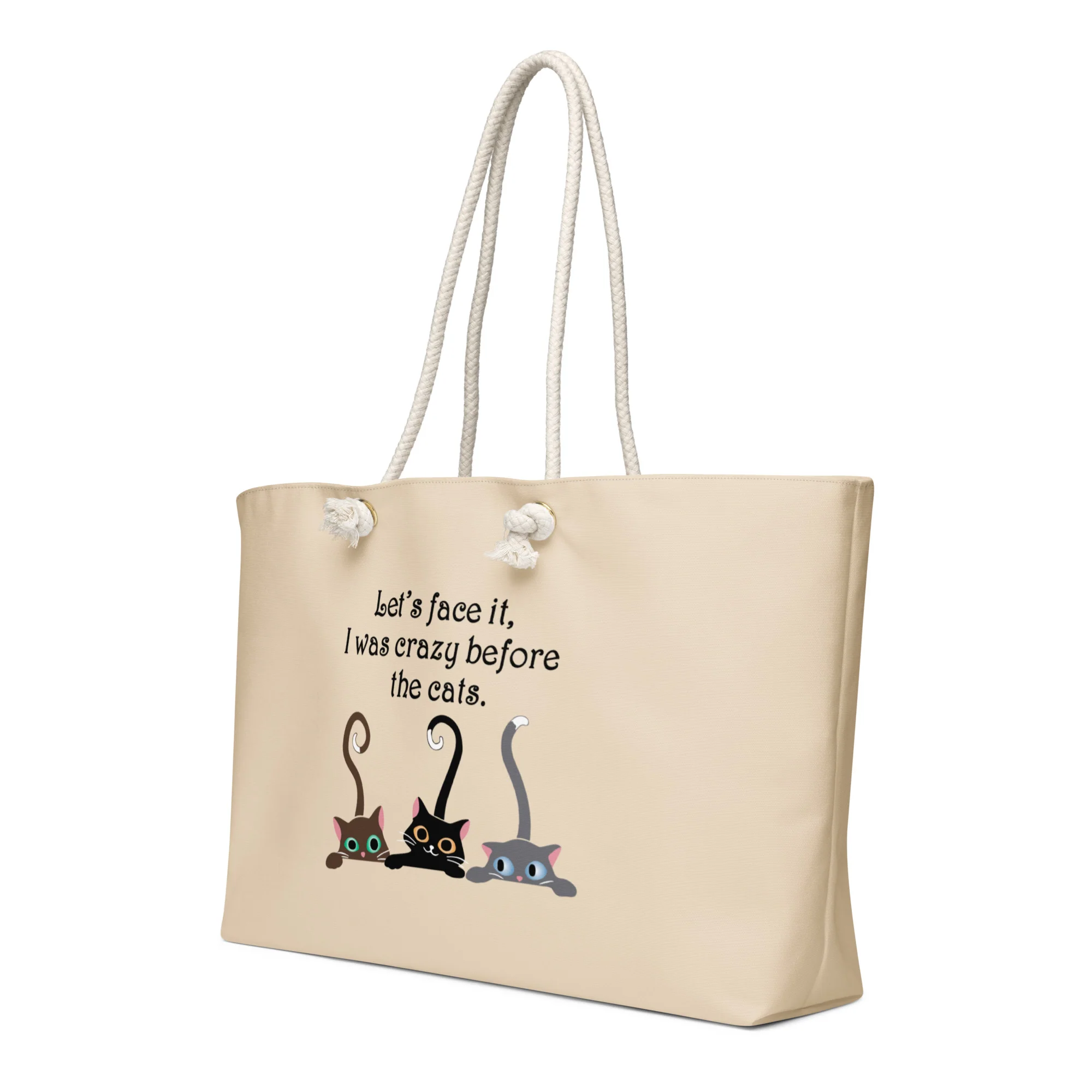 Crazy Before the Cats Oversized Weekender Bag - Image 2