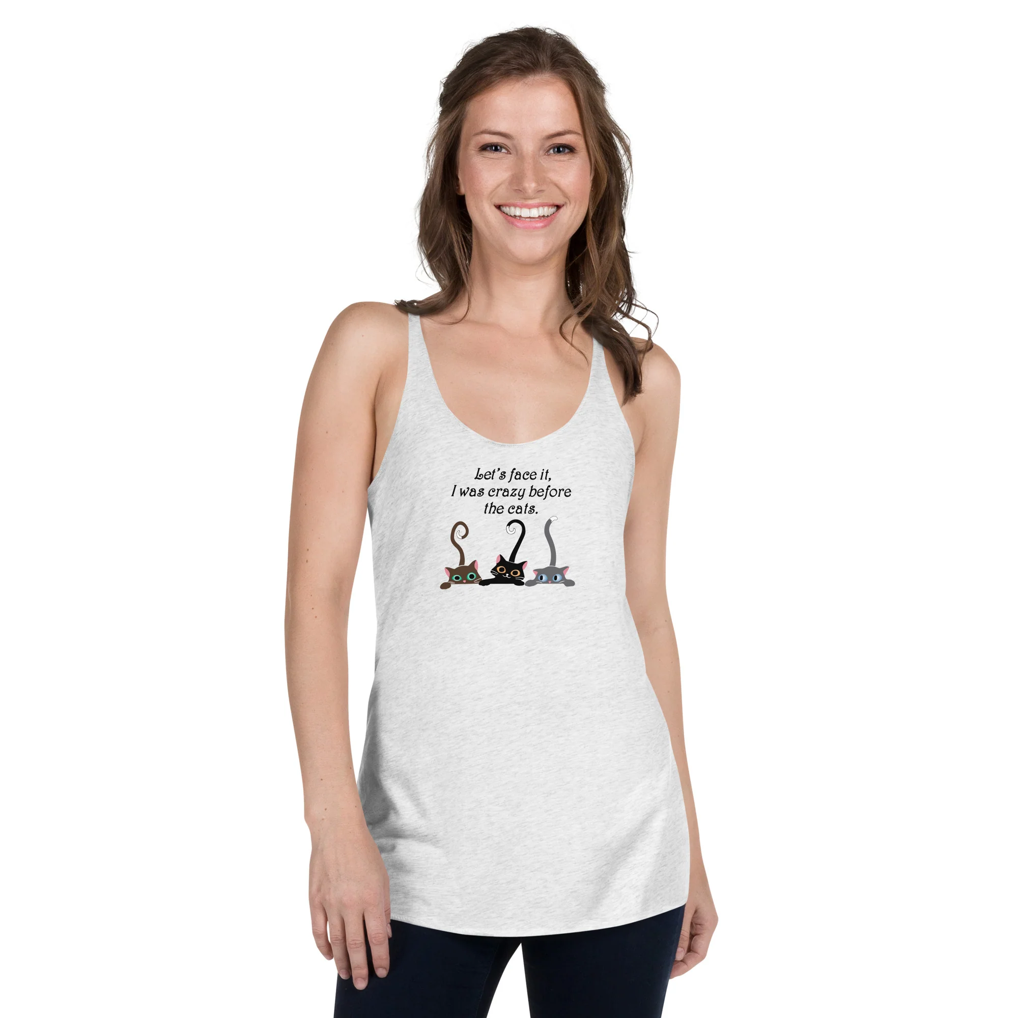 Crazy Before The Cats Racerback Tank - Image 2