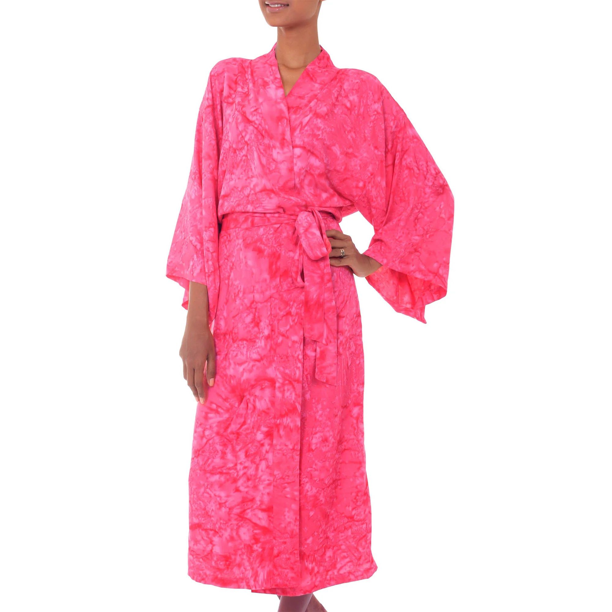 Crimson Destiny Women's Batik Robe - Image 2