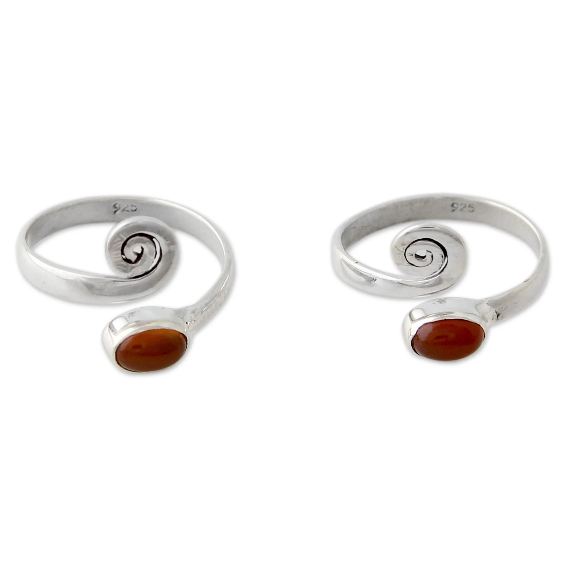 Curls' Carnelian Toe Rings - Image 2