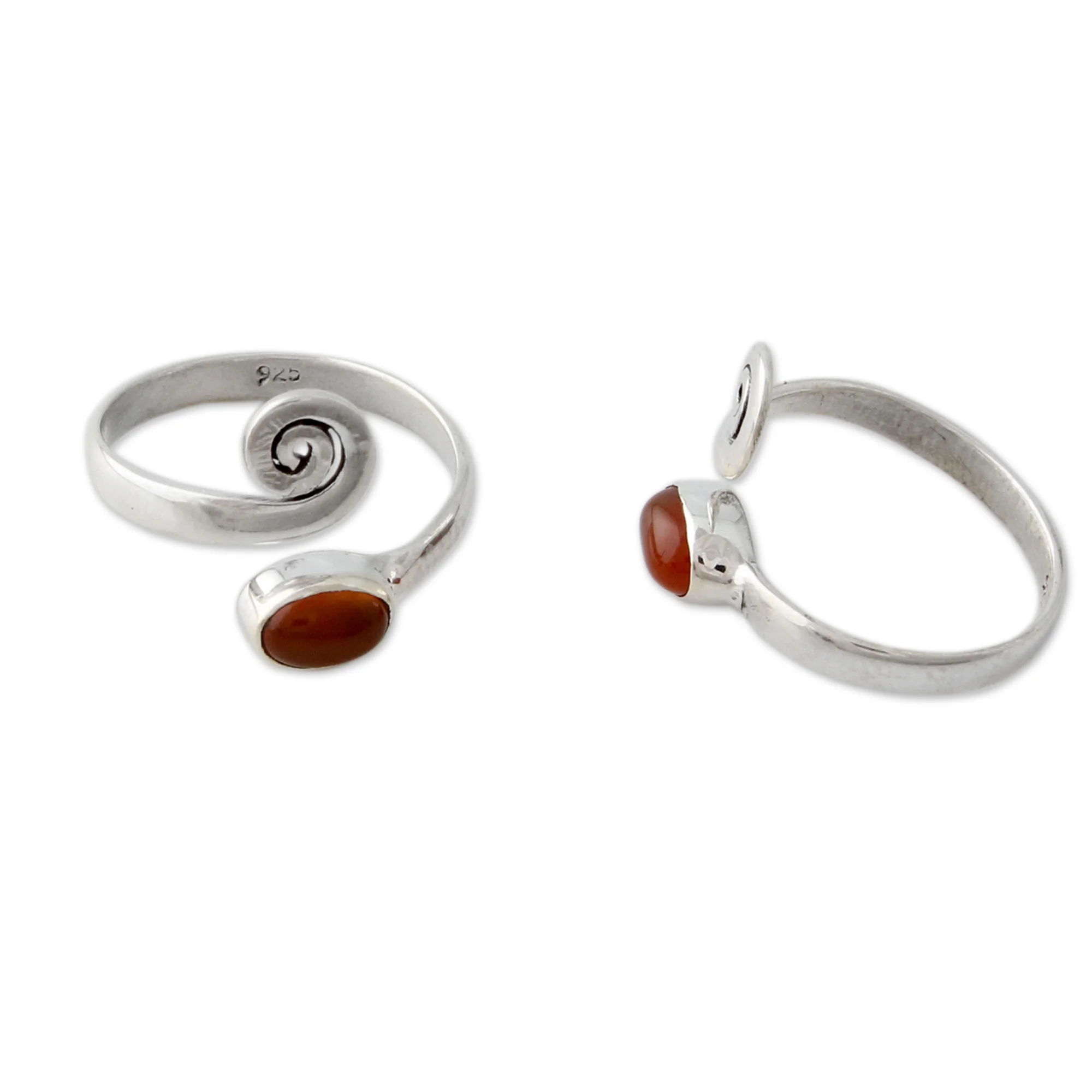 Curls' Carnelian Toe Rings - Image 3