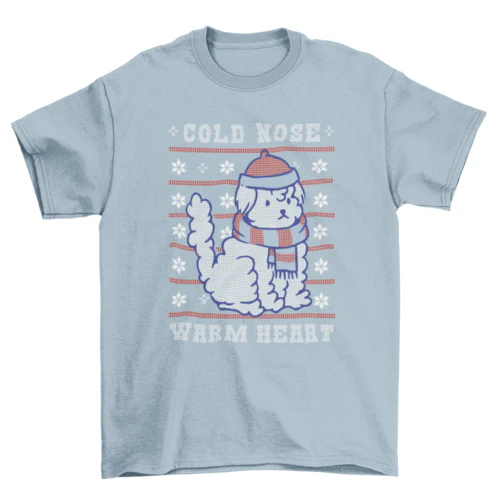 Cute Dog Ugly Christmas Sweater T-Shirt - Image 5