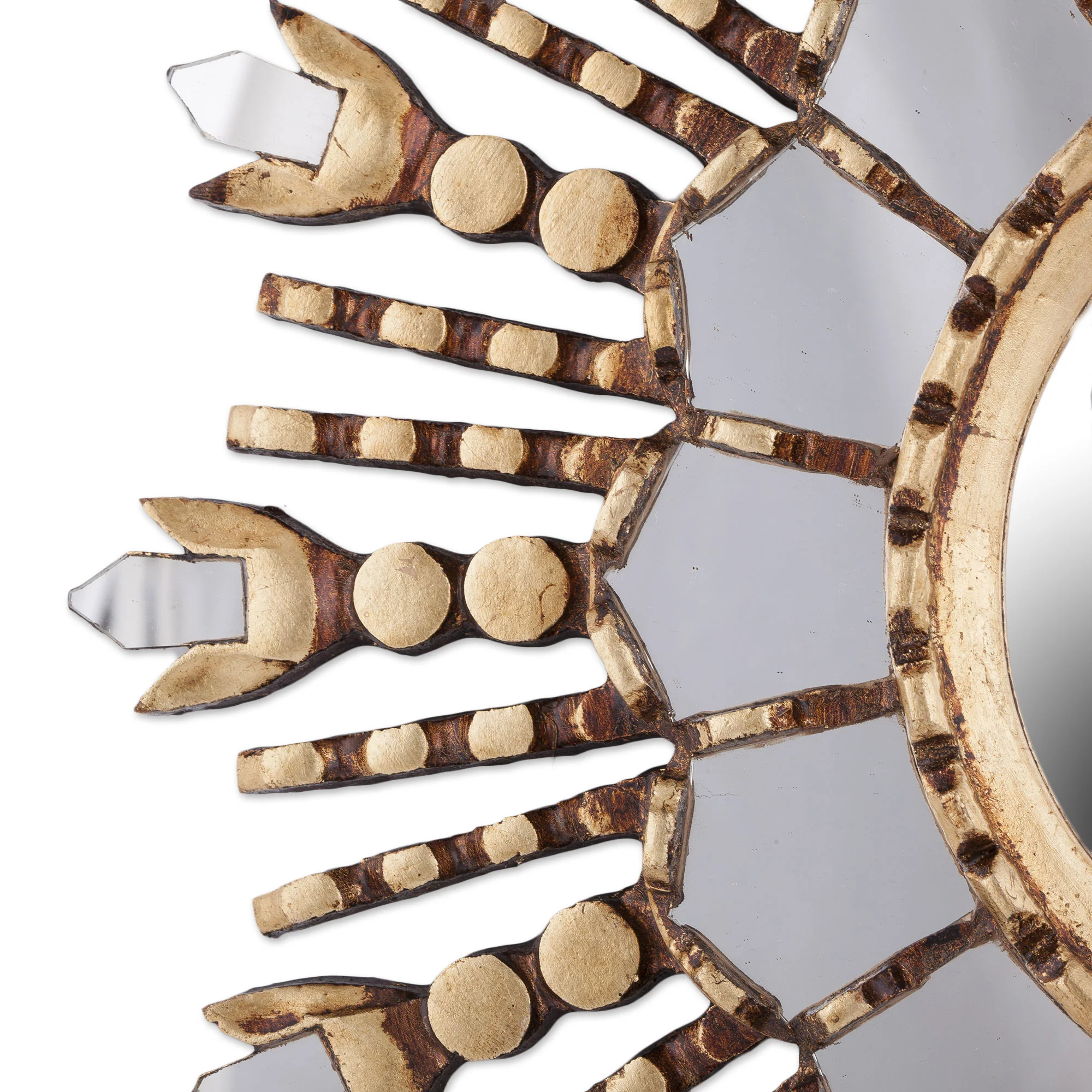 Cuzco Radiance Round Sun-Like Wall Mirror Hand Crafted in Peru - Image 3