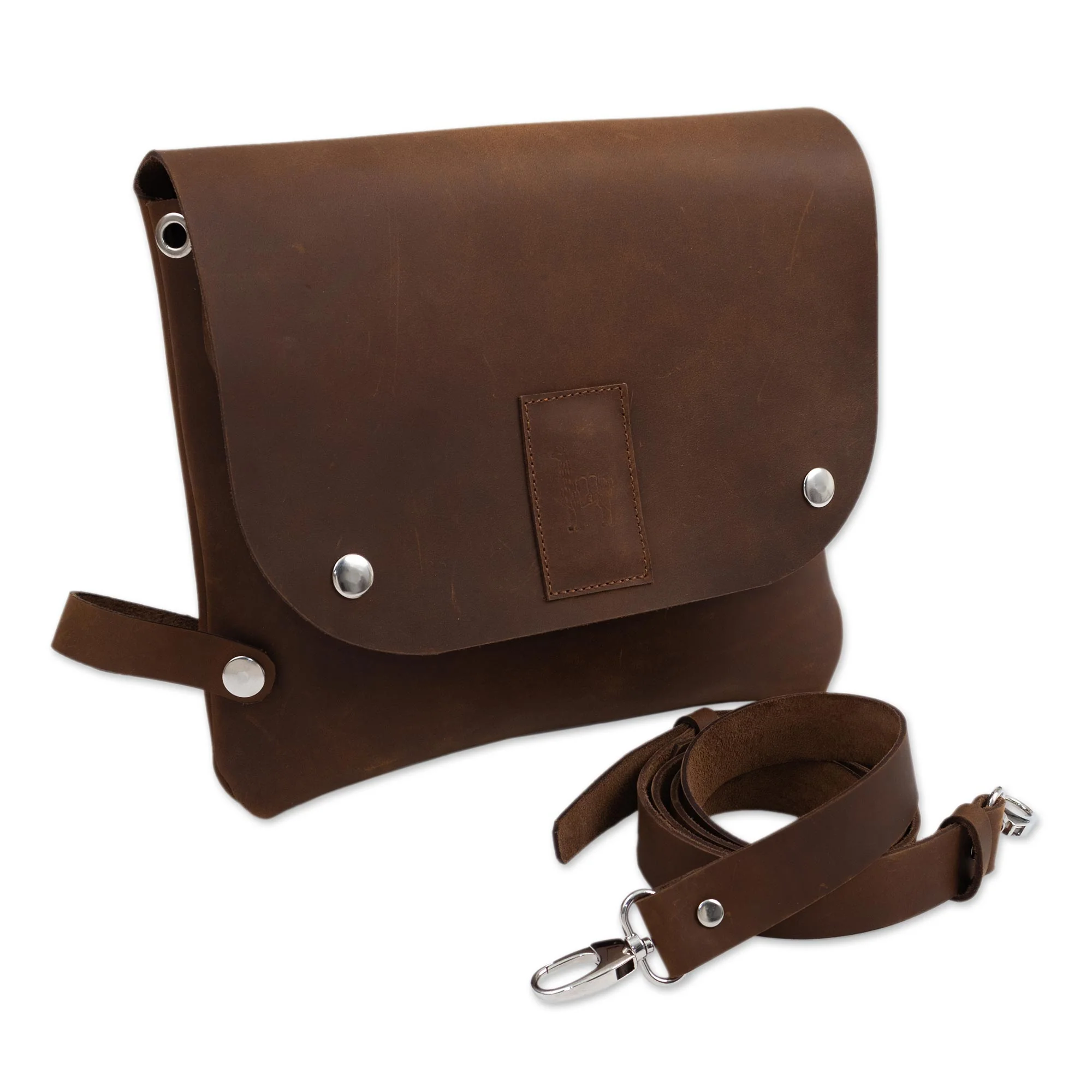 Cyclist's Delight Bike and Shoulder Bag in Brown Leather - Image 2