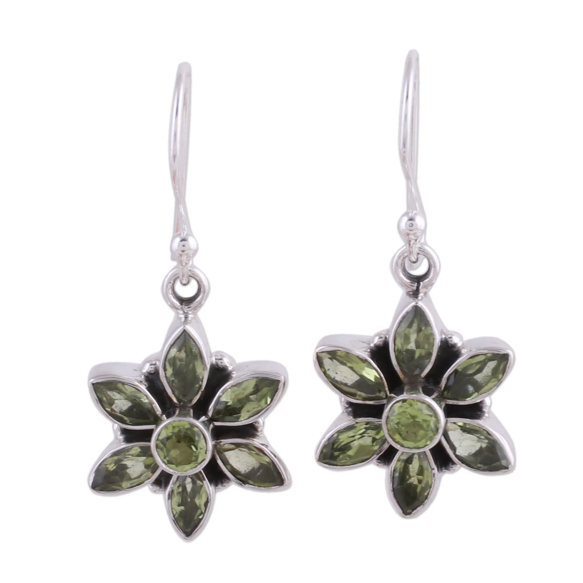 Daisy Beauty Peridot Dangle Earrings - Image 3