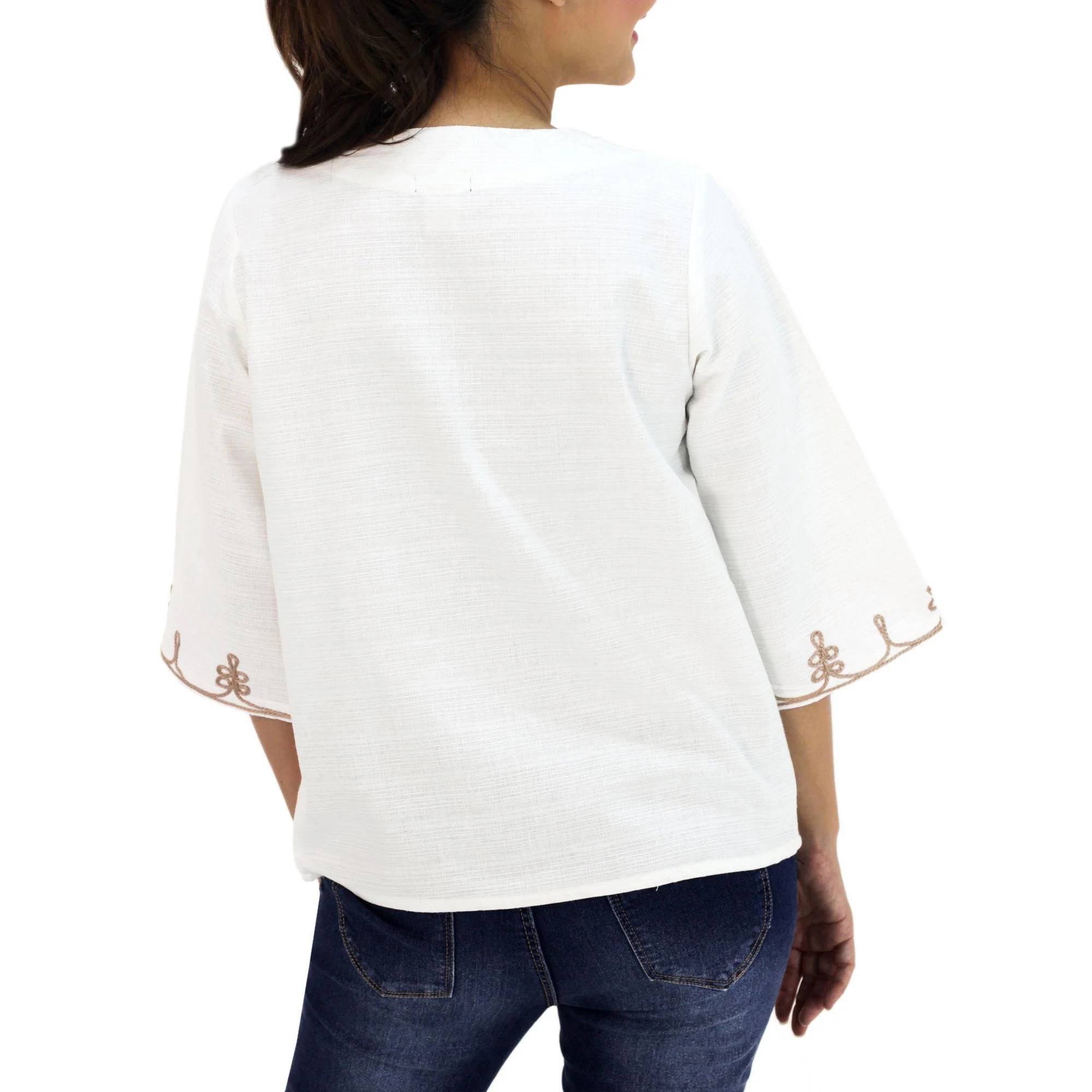 Dance Hand Made Embroidered Cotton Blouse - Image 4