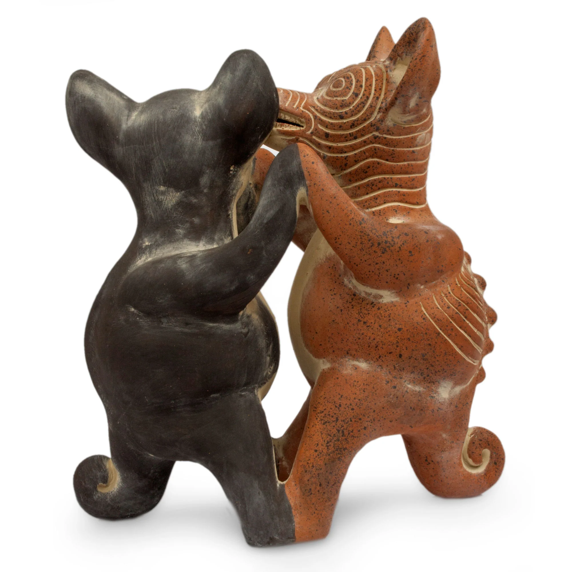 Dancing Colima Dogs Mexico Pre Hispanic Museum Replica Figurine Crafted by Hand - Image 3