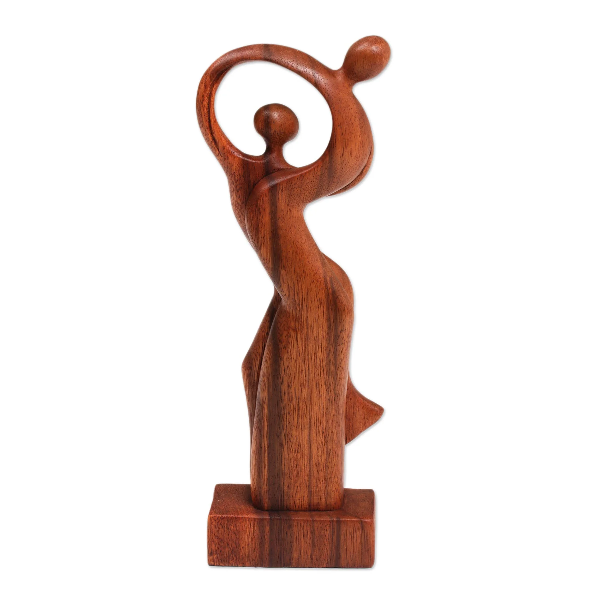 Dancing Couple Romantic Wood Sculpture - Image 5