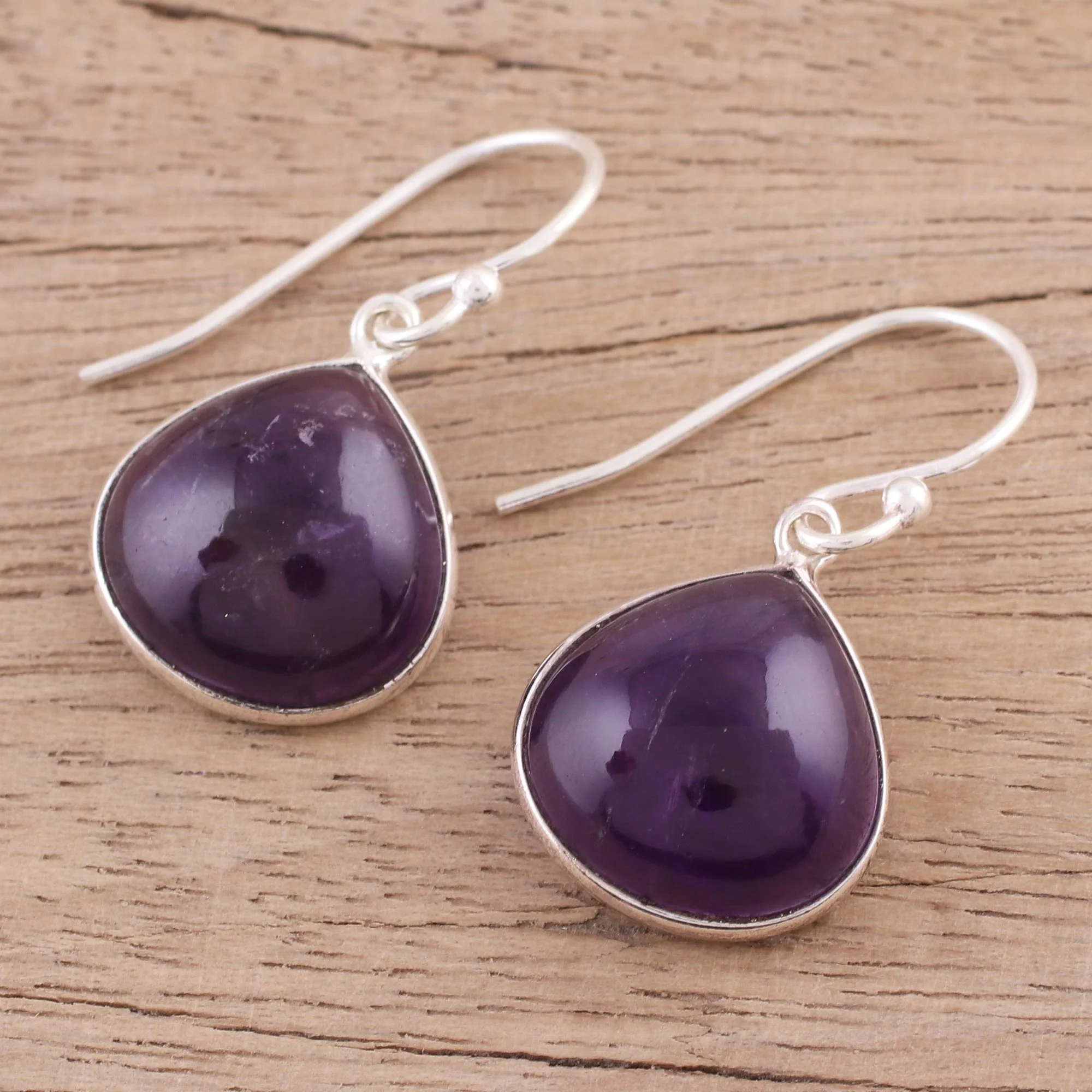 Dancing Soul Amethyst Dangle Earrings - Image 2