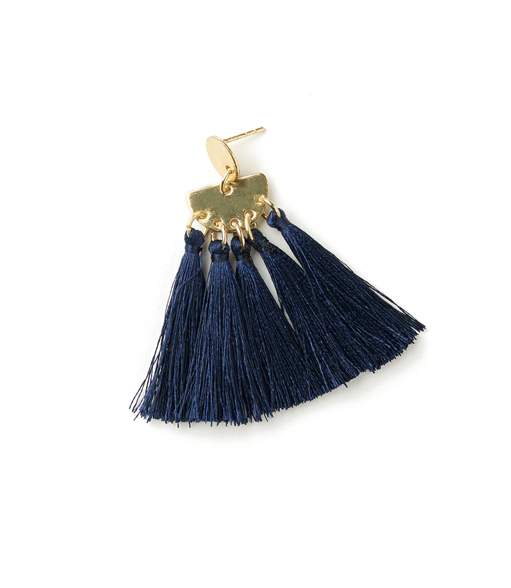 Danu Earrings - Lush Navy - Image 2
