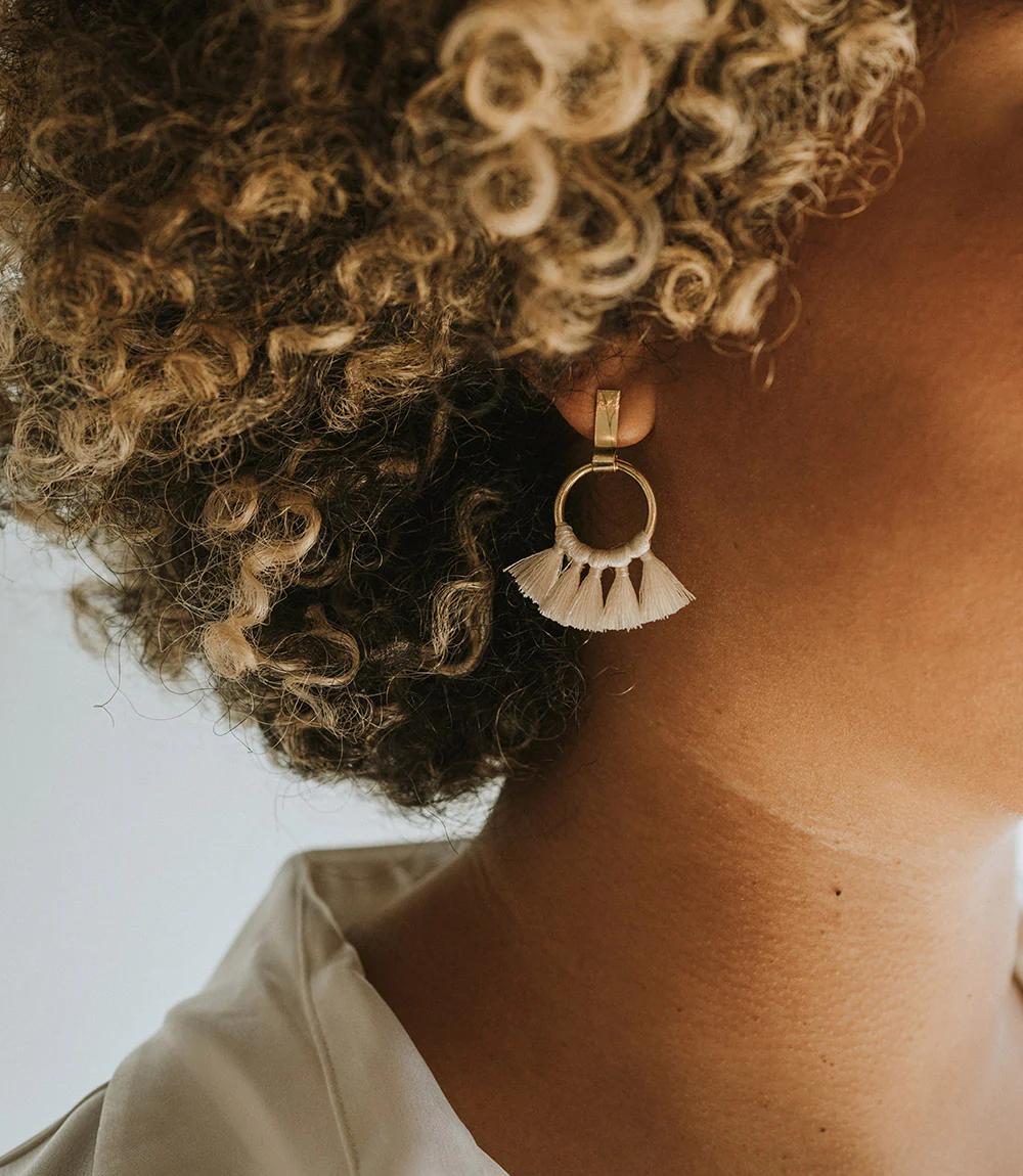 Danu Earrings - Pearl Hoop - Image 2