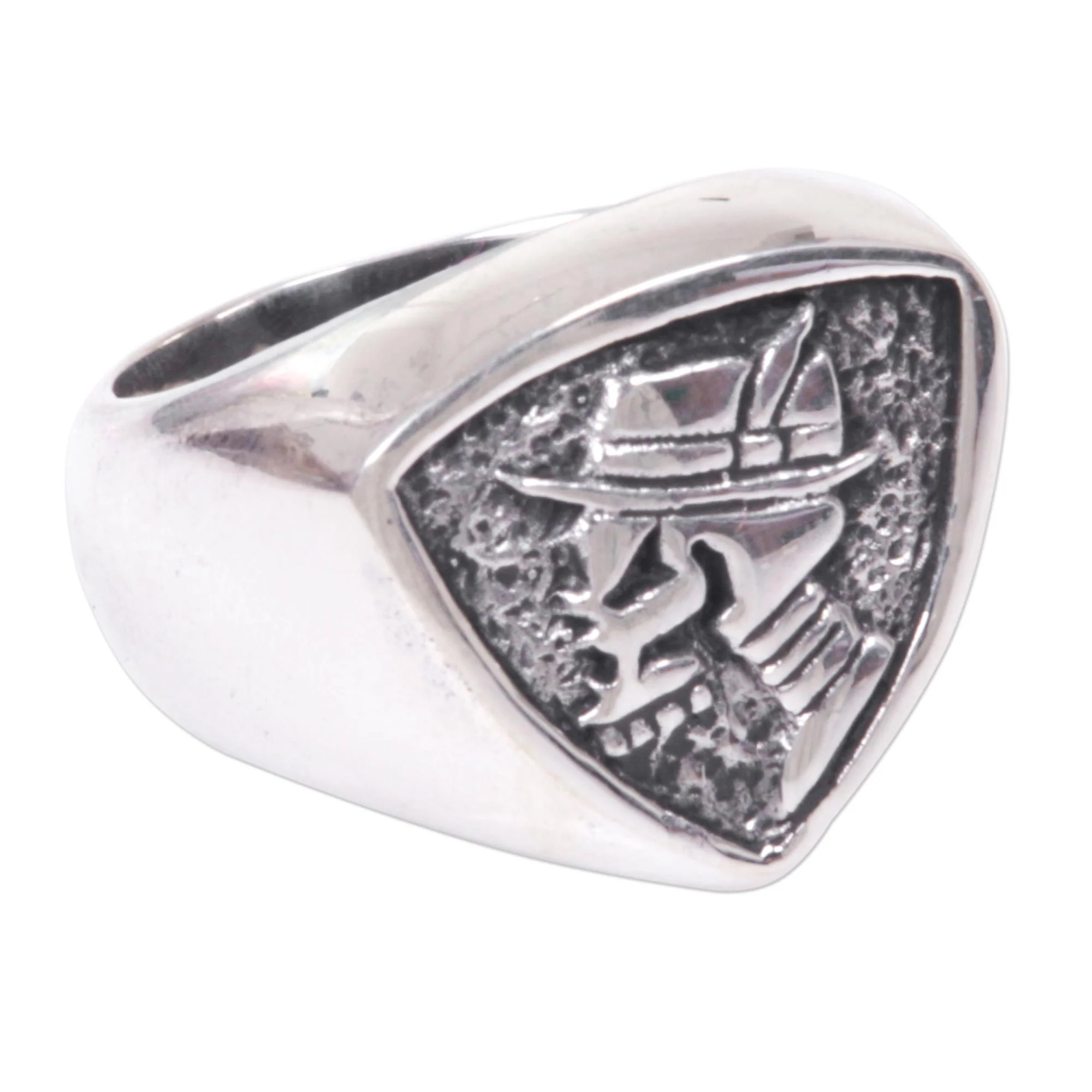 Dapper Skull Silver Signet Ring - Image 4
