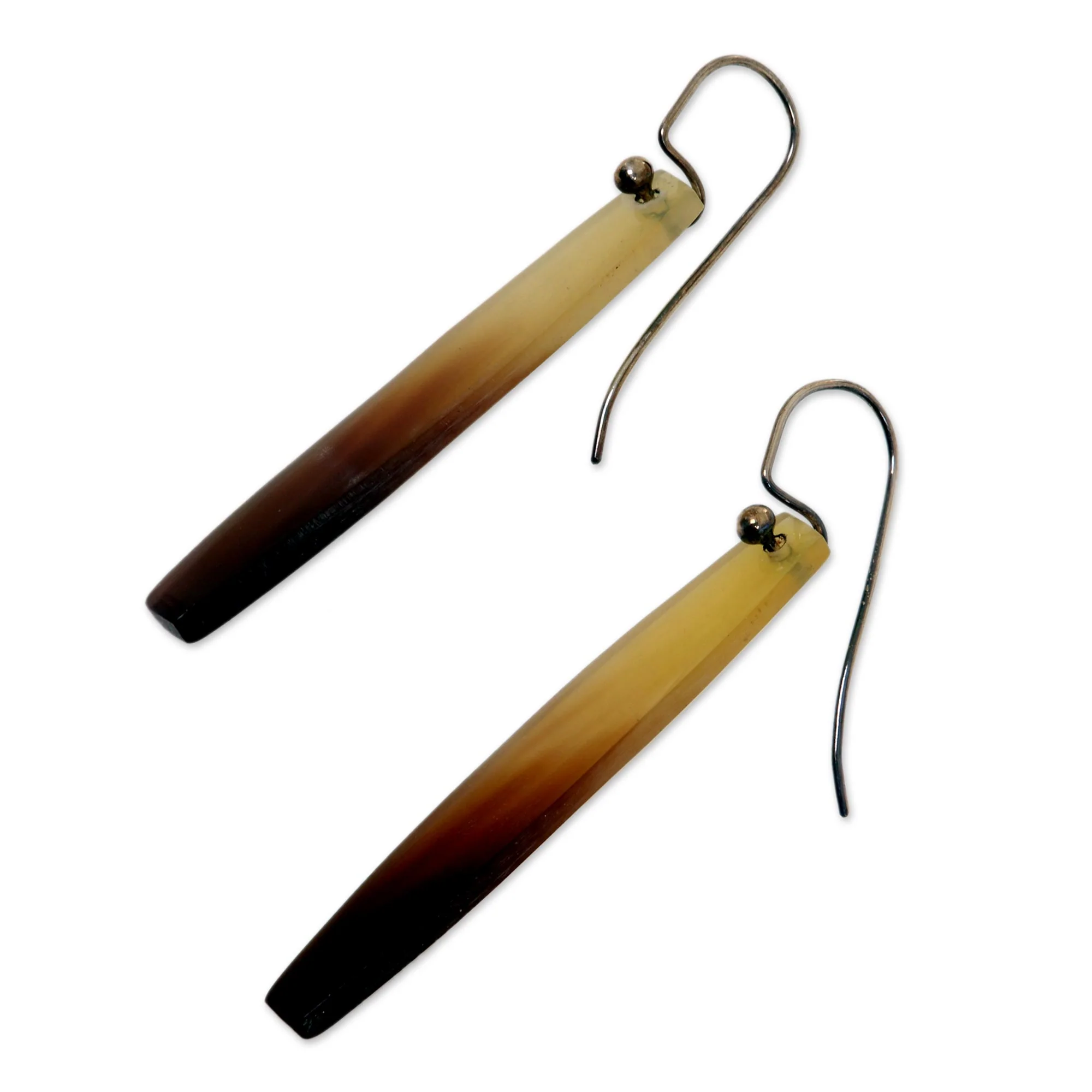 Dawn to Dusk Handcrafted Horn Dangle Earrings - Image 3