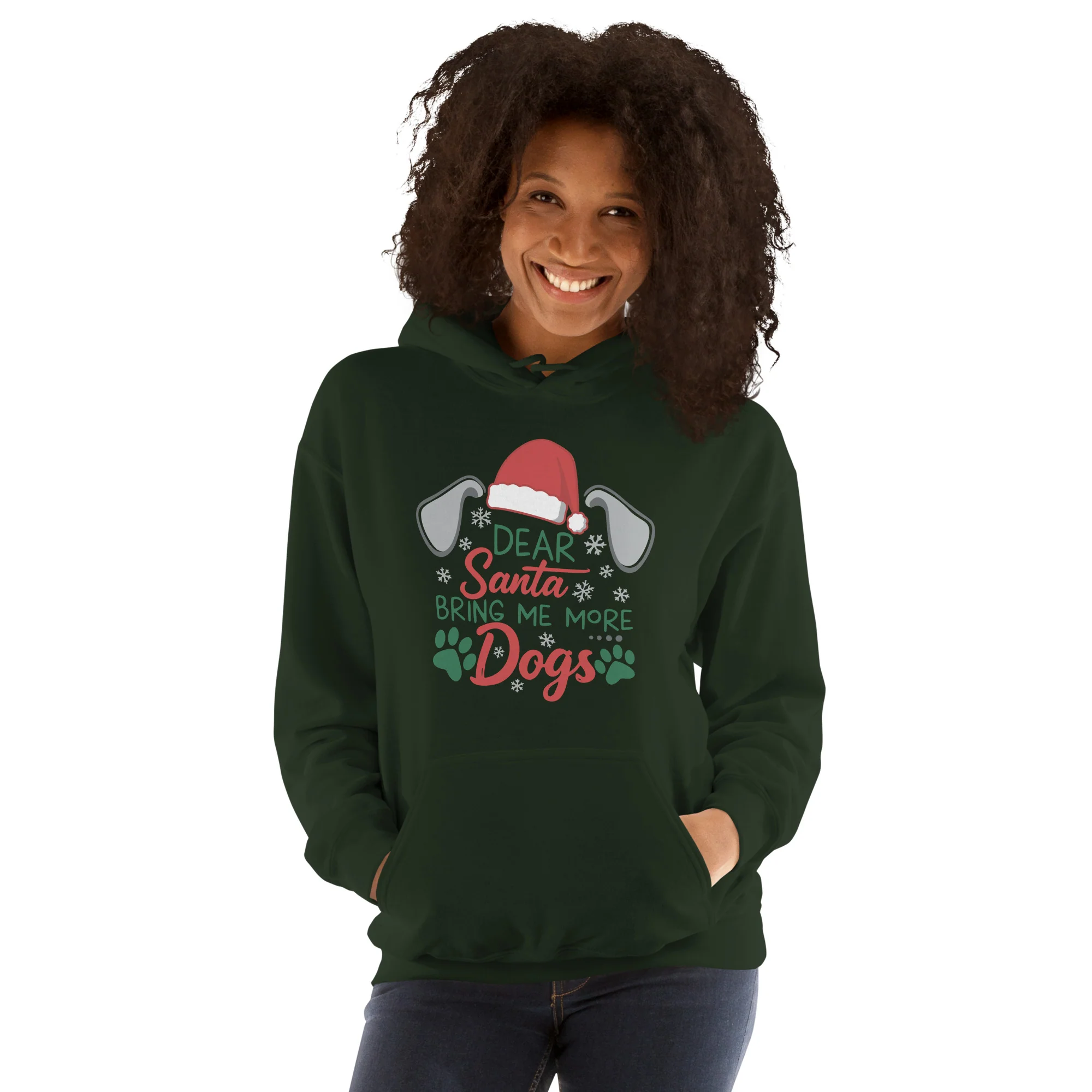 Dear Santa Send Dogs Hoodie - Image 3