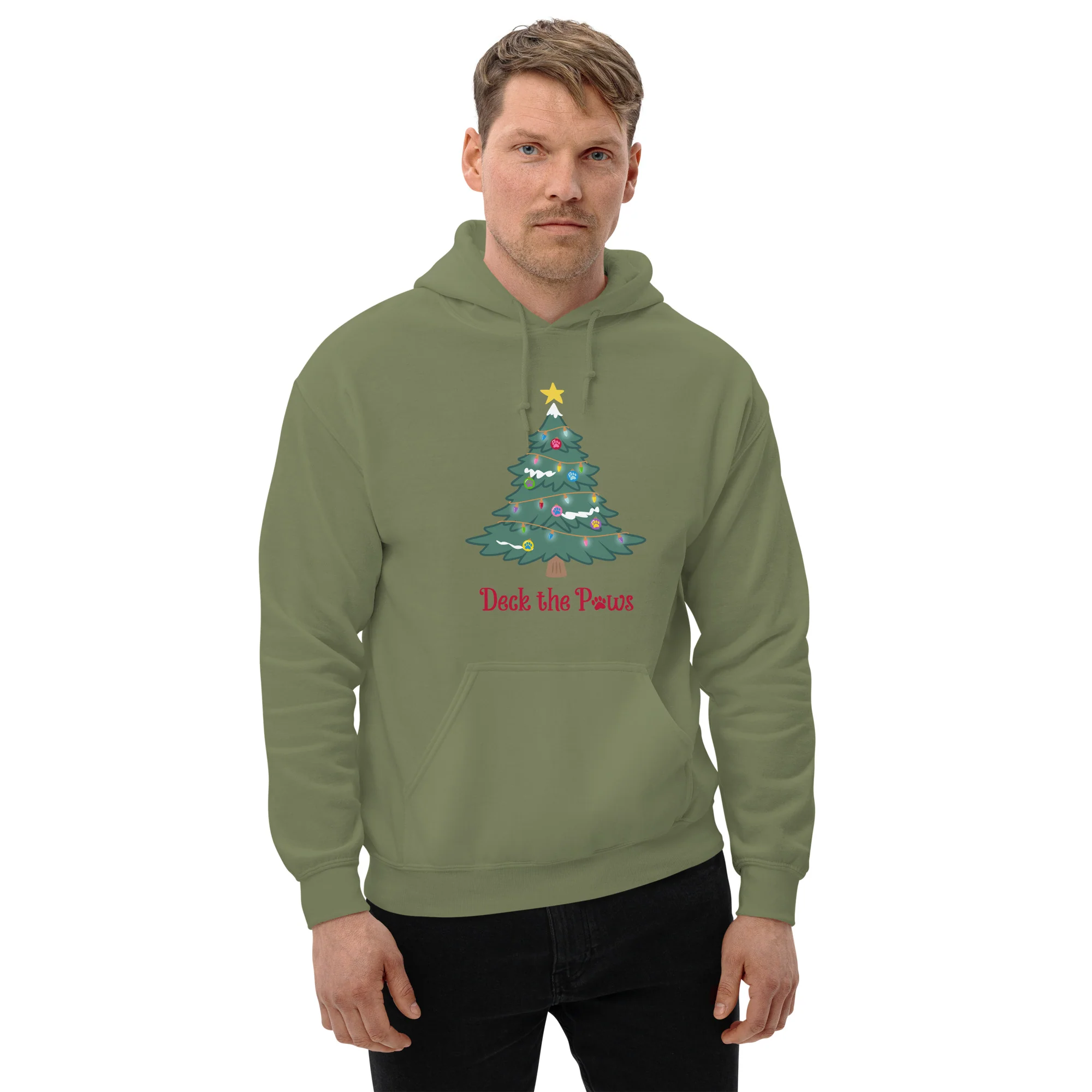 Deck The Paws Christmas Tree Hoodie - Image 3