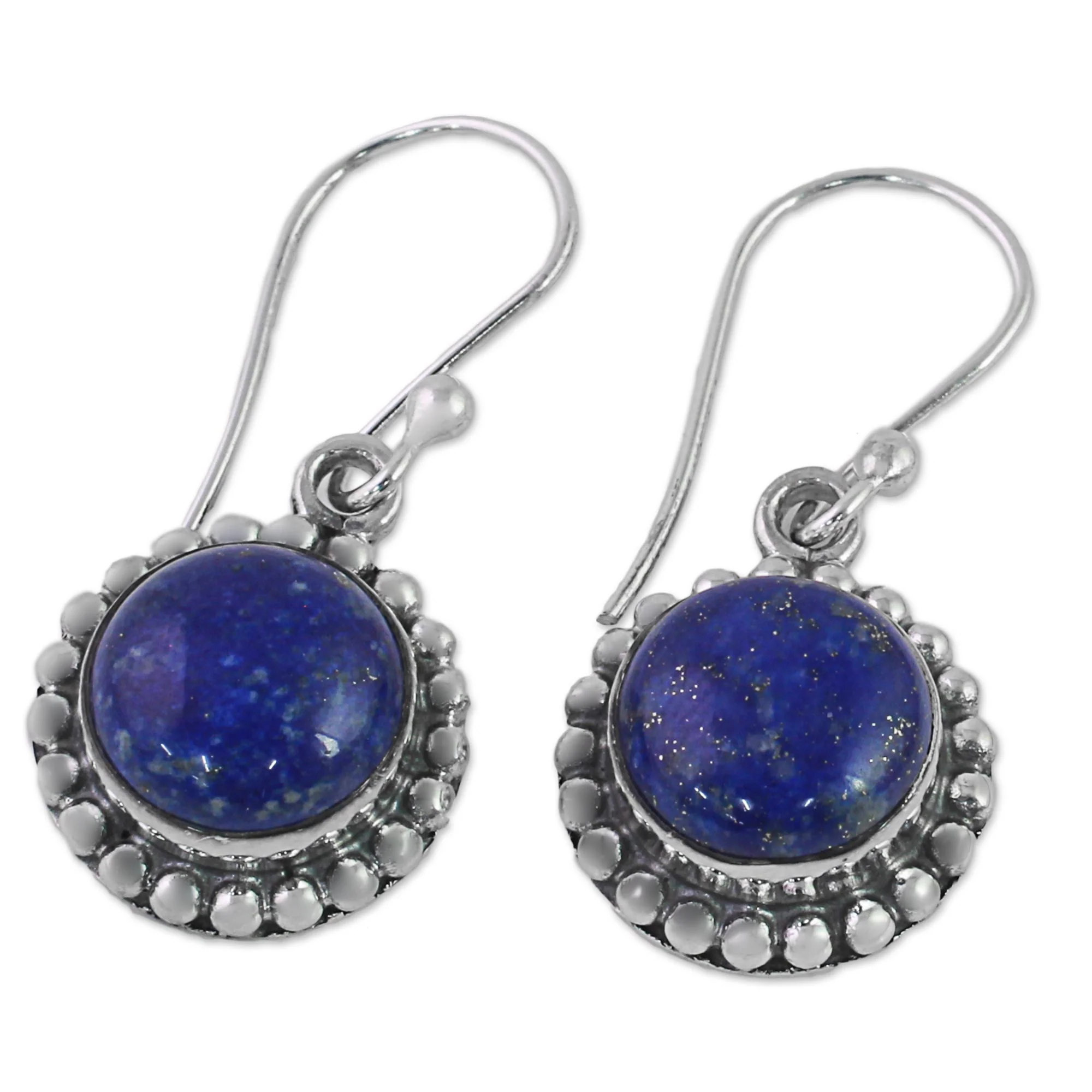 Deep Blue Majesty Lapis Lazuli and Sterling Silver Gemstone Dangle Earrings - Image 5