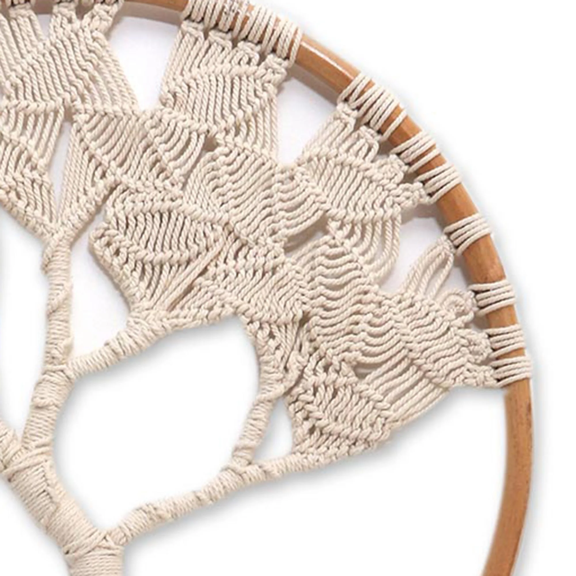 Deep Roots, Strong Branches Handcrafted Ivory Macrame Tree Wall Hanging - Image 3