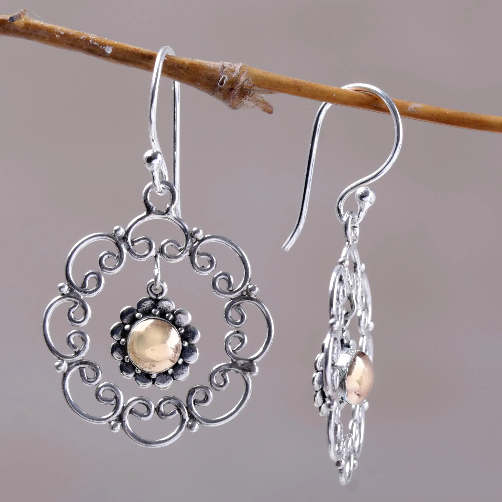 Delightful Denpasar Sterling Silver Earrings - Image 3