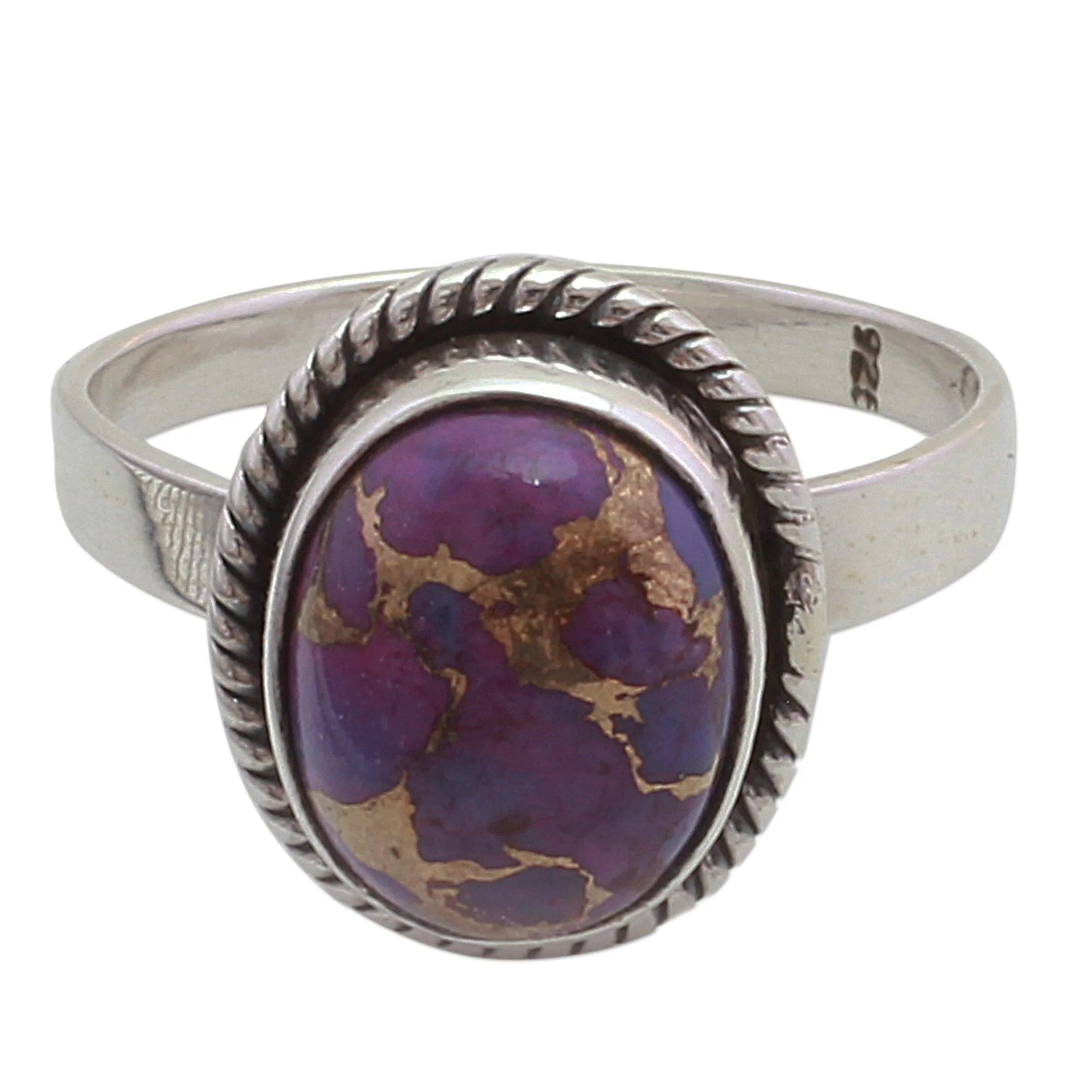 Delightful Purple Composite Turquoise Ring - Image 2