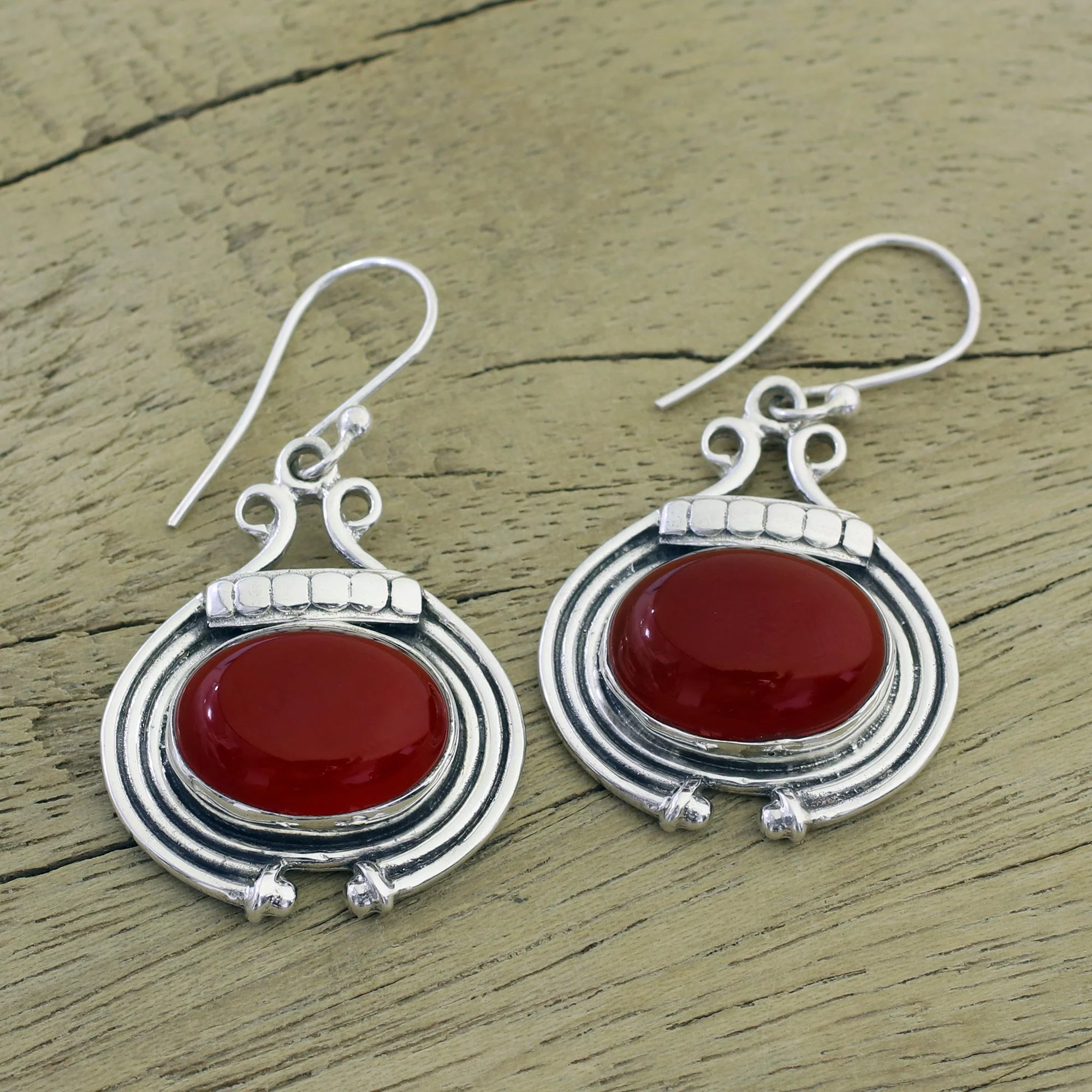 Desire Carnelian Dangle Earrings - Image 3