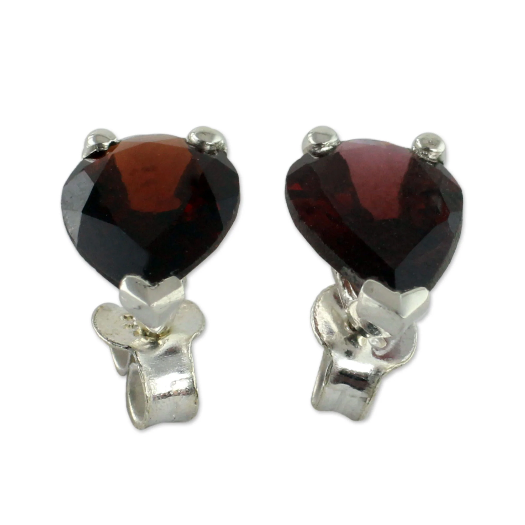 Devotion Fair Trade Garnet Stud Earrings 2.5 cts - Image 4