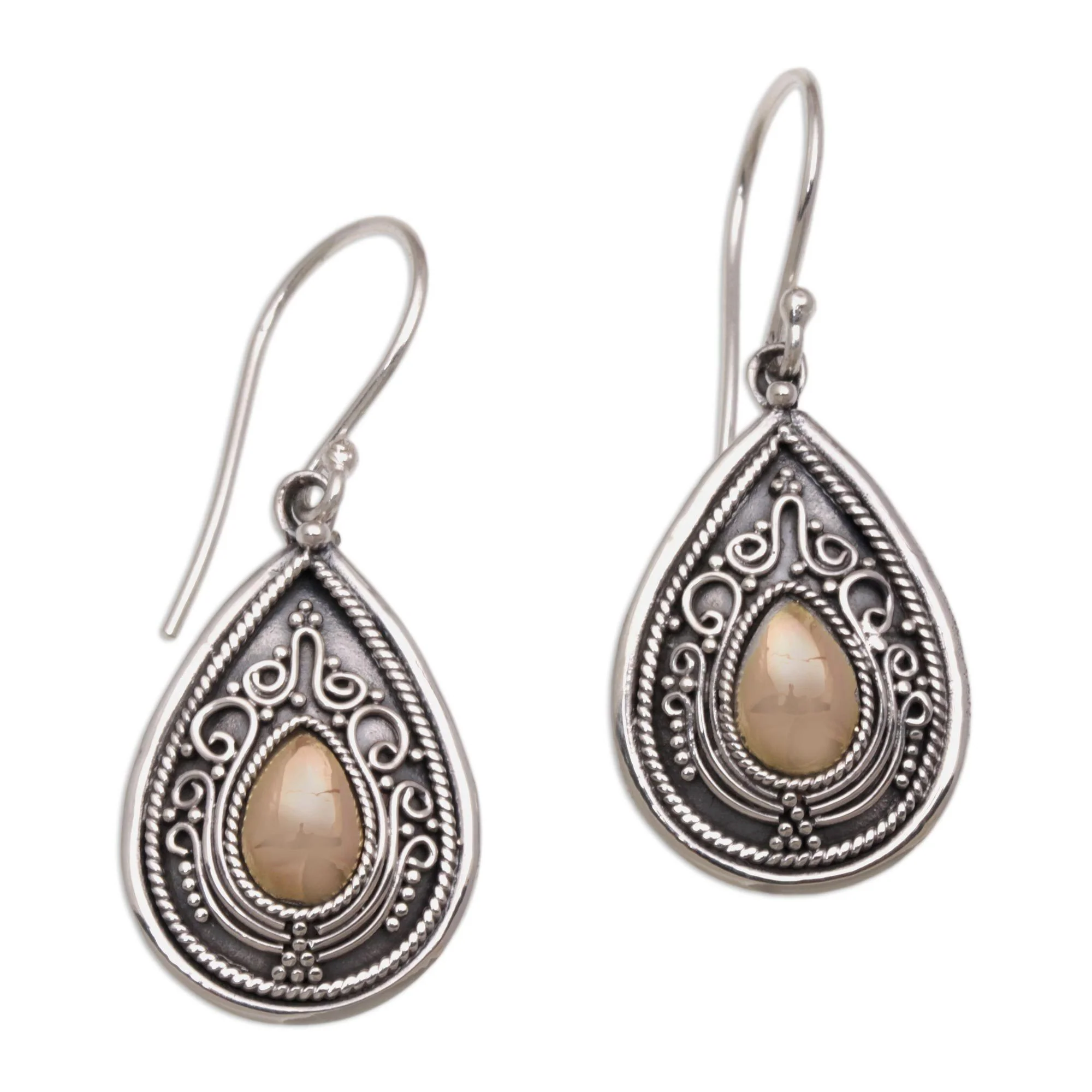 Dewdrop Leaves Sterling Silver Statement Earrings - Image 3