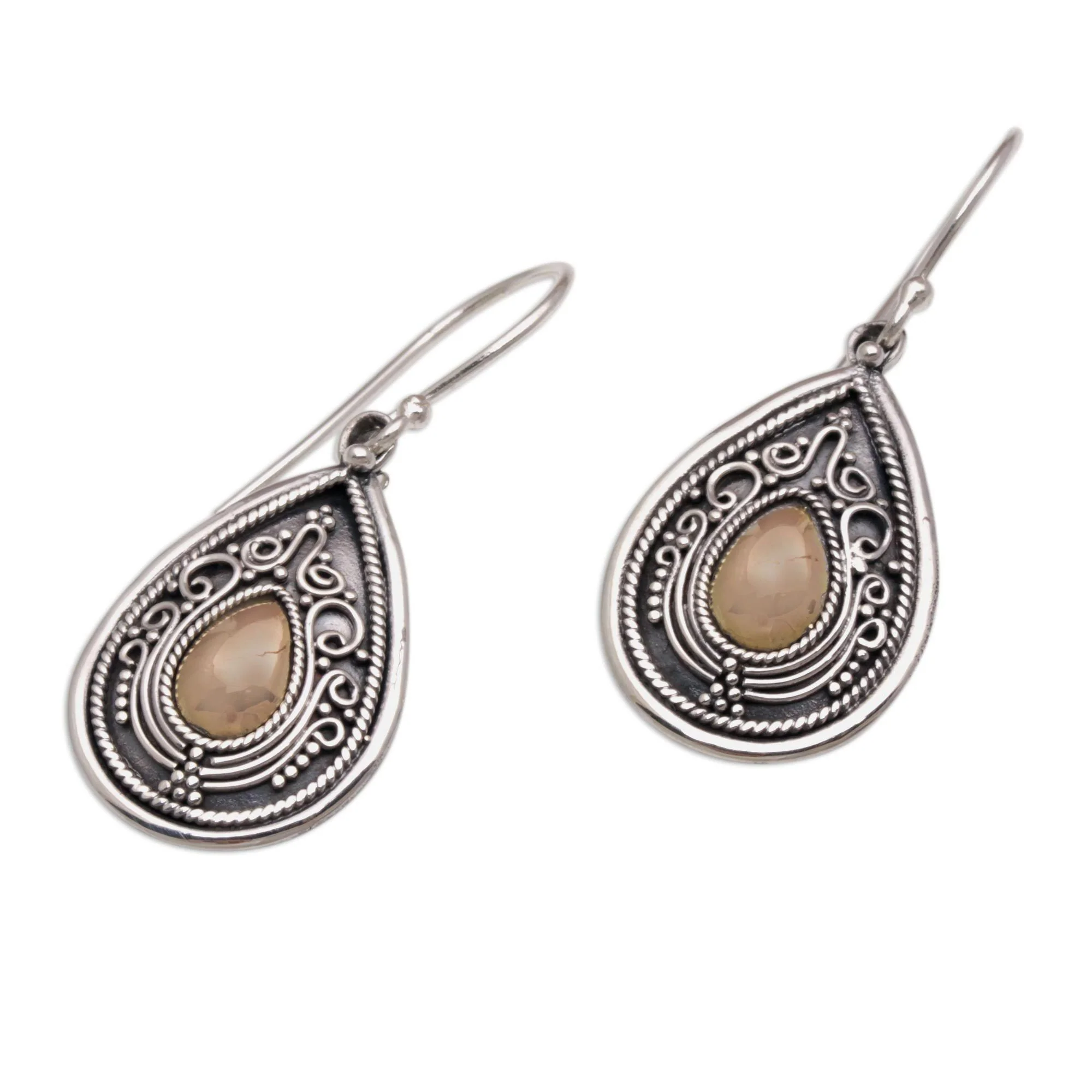 Dewdrop Leaves Sterling Silver Statement Earrings - Image 4