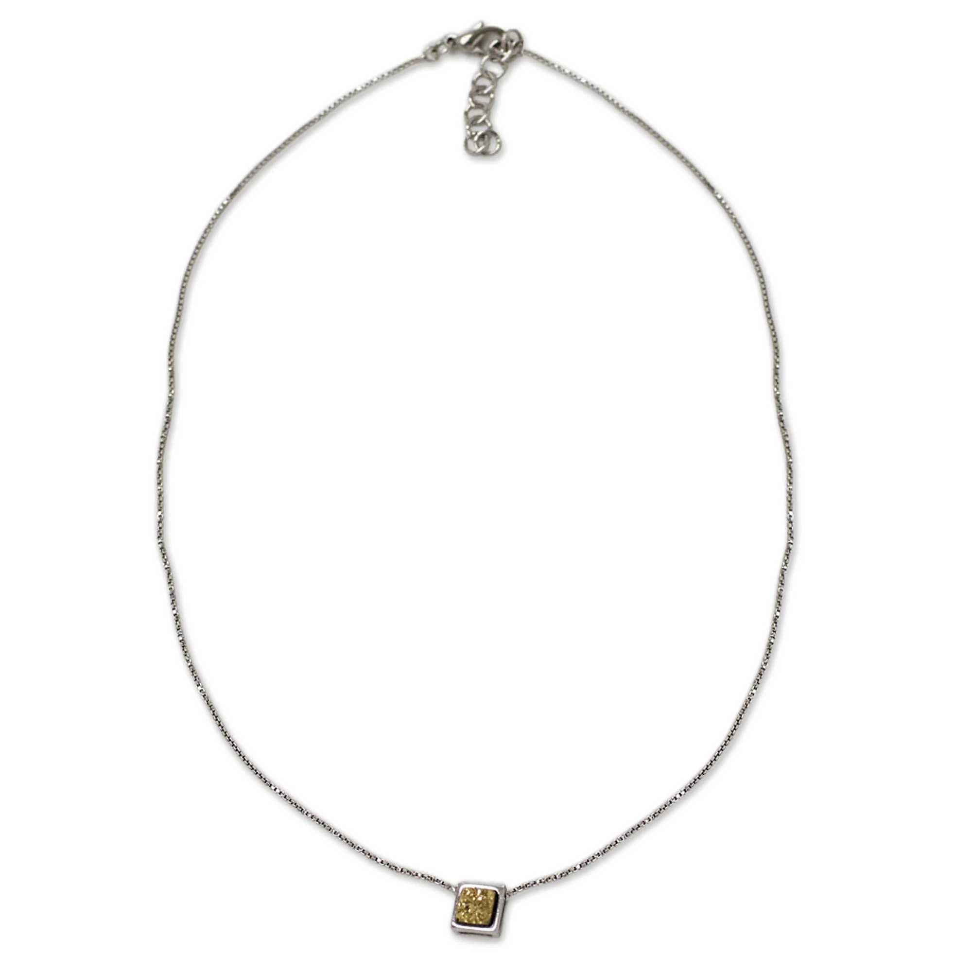 Discreet Joy Brazilian Drusy Agate Necklace - Image 2