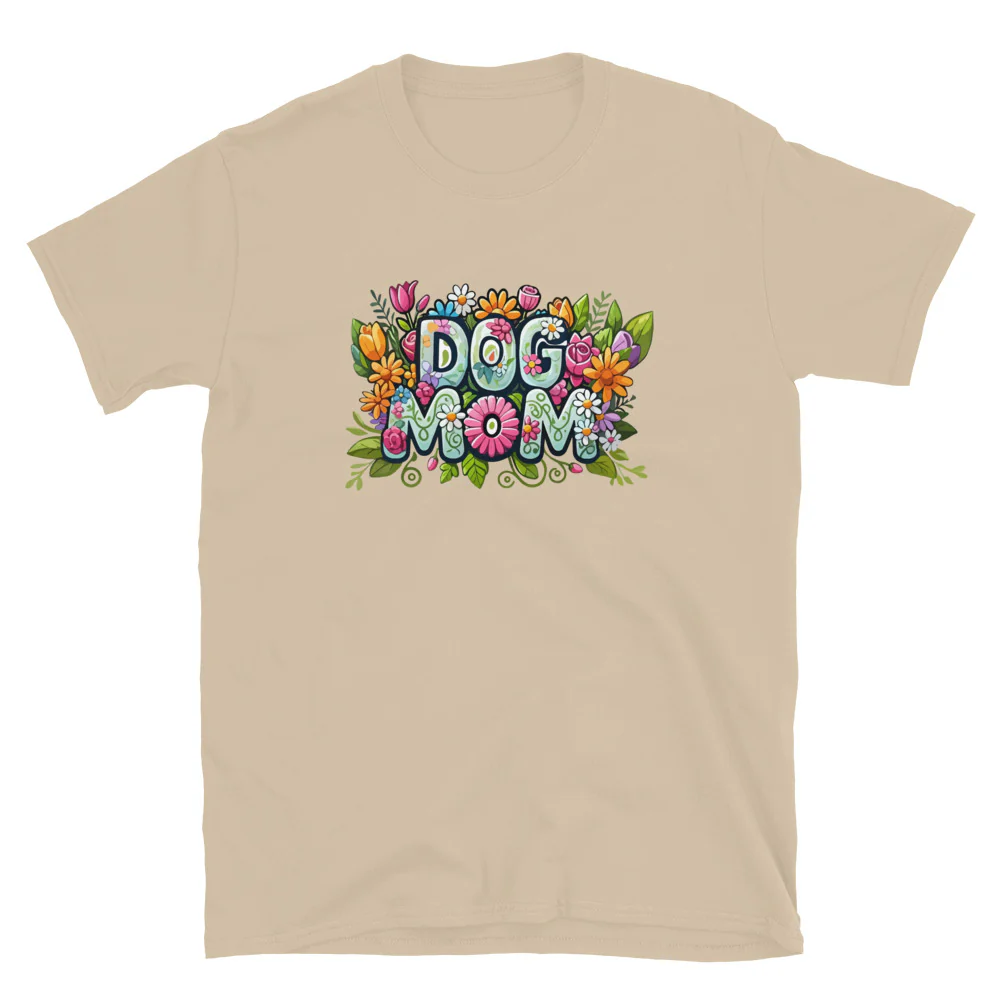 Dog Mom Flower Fun T-Shirt - Image 10