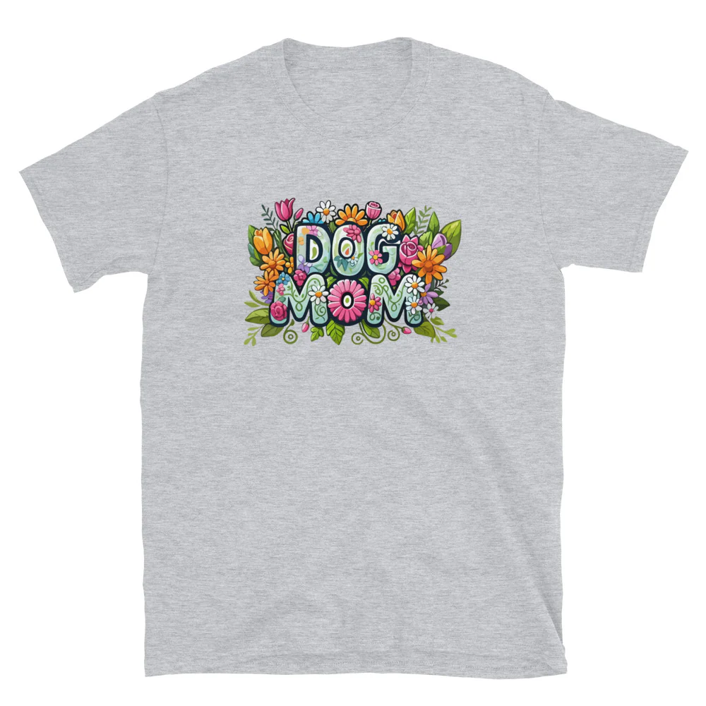 Dog Mom Flower Fun T-Shirt - Image 12