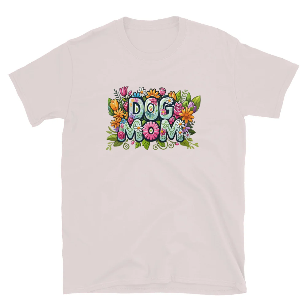 Dog Mom Flower Fun T-Shirt - Image 13