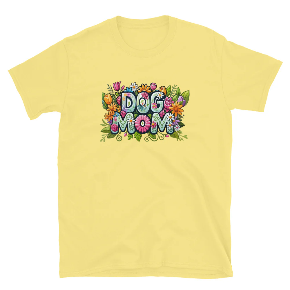 Dog Mom Flower Fun T-Shirt - Image 14