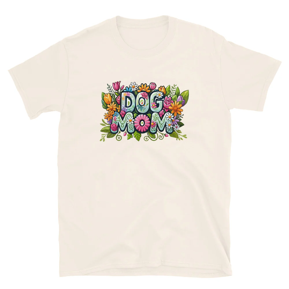 Dog Mom Flower Fun T-Shirt - Image 15
