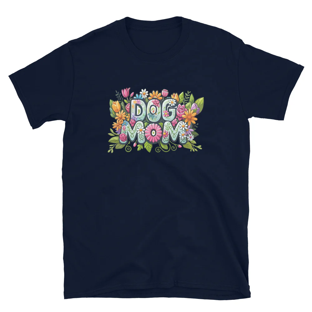 Dog Mom Flower Fun T-Shirt - Image 3
