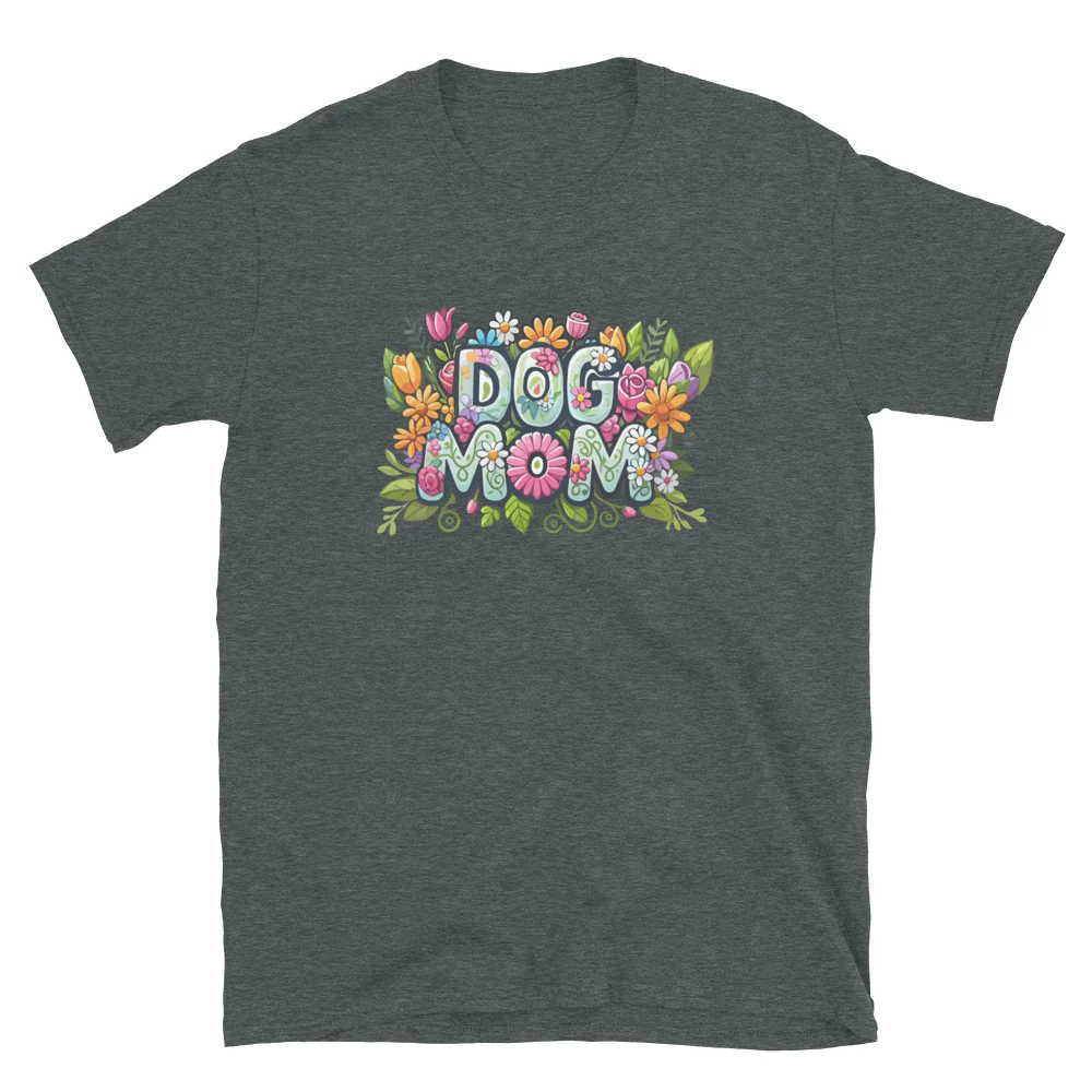 Dog Mom Flower Fun T-Shirt - Image 4